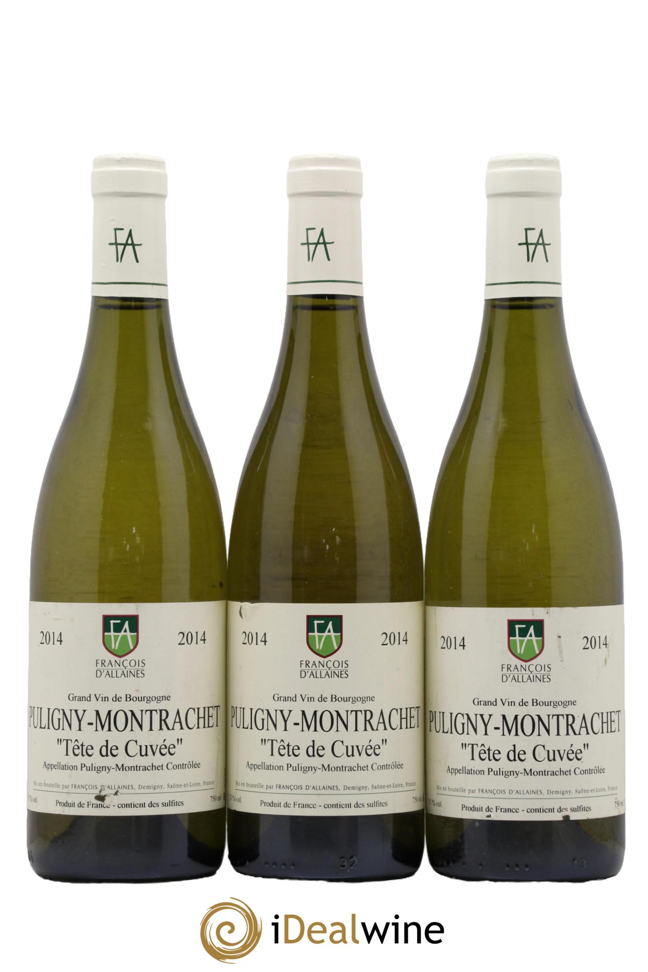 Puligny-Montrachet Tête de Cuvée Maison François d'Allaines 2014 - Lot de 3 bouteilles - 0