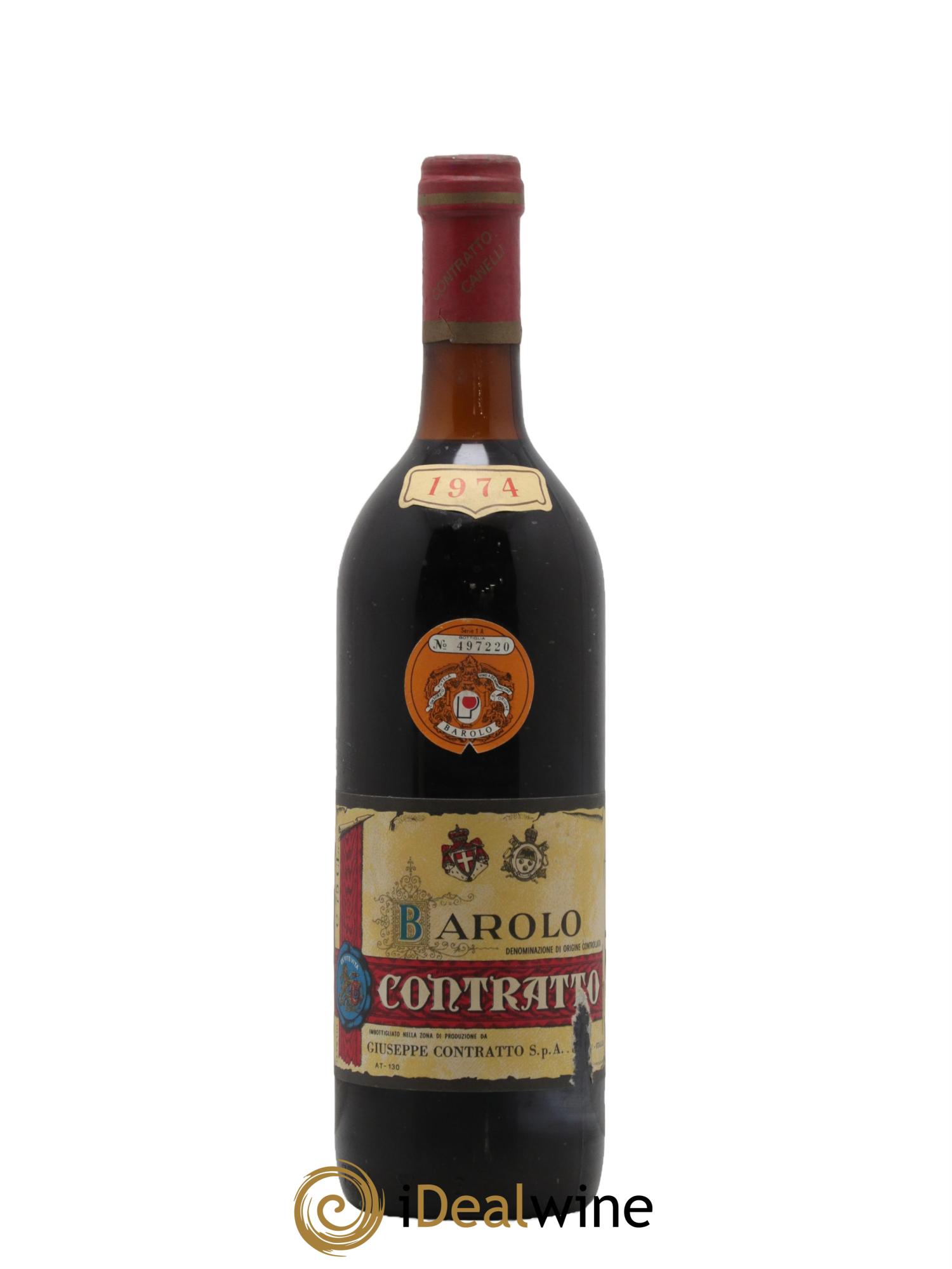 Barolo DOCG Contratto 1974 - Lotto di 1 bottiglia - 0