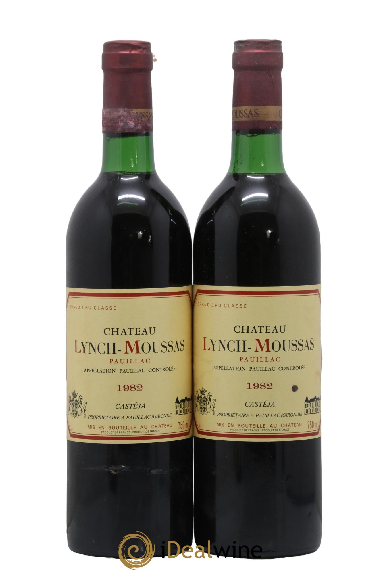 Château Lynch Moussas 5ème Grand Cru Classé  1982 - Posten von 2 Flaschen - 0