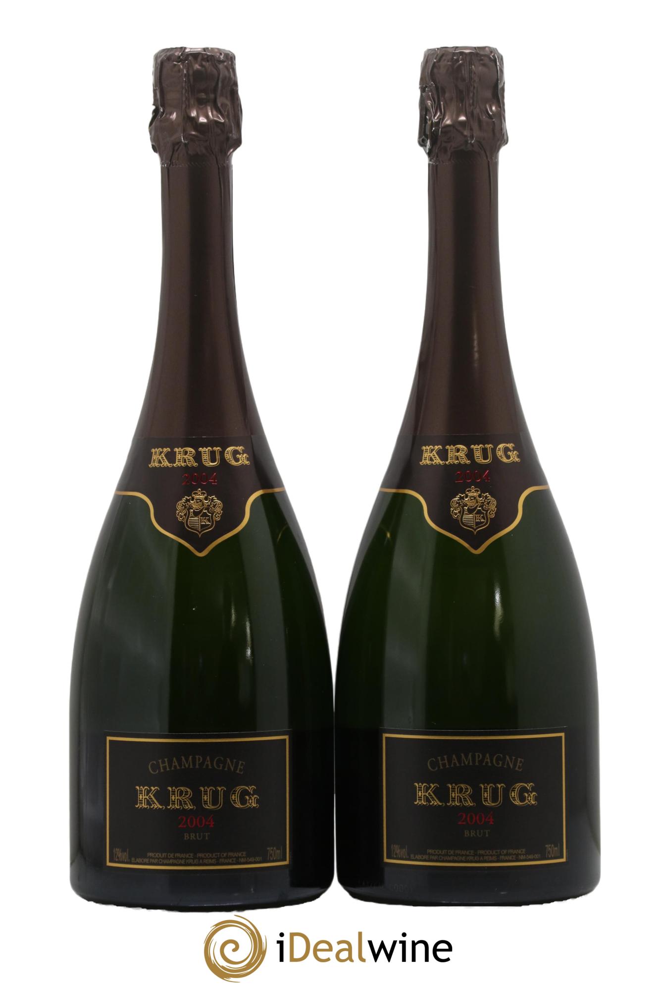 Vintage Krug 2004 - Posten von 2 Flaschen - 0