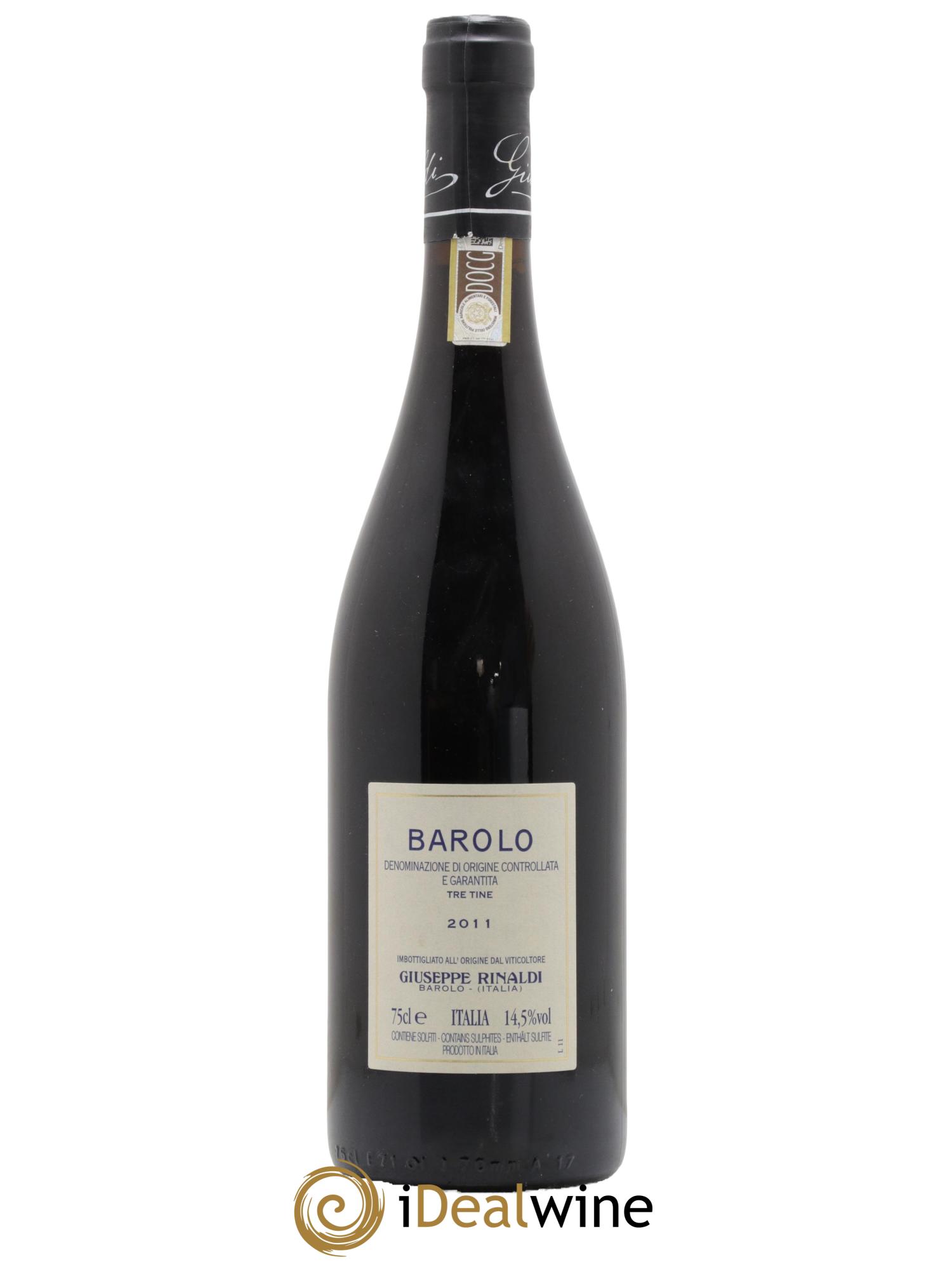 Barolo DOCG Tre Tine Giuseppe Rinaldi 2011 - Lotto di 1 bottiglia - 1