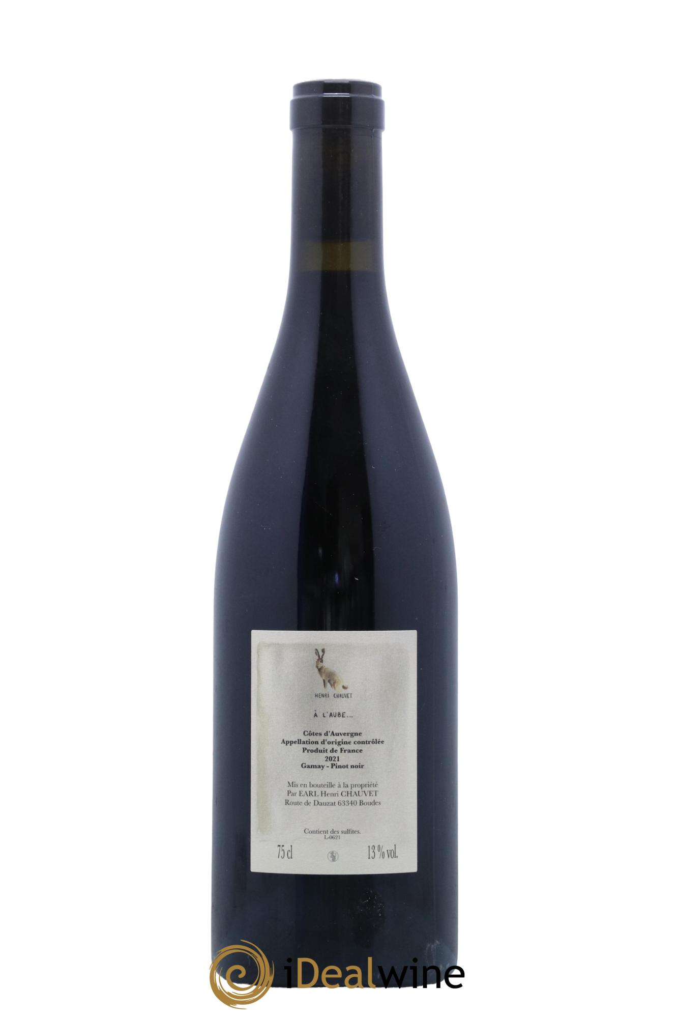 Côtes d'Auvergne AOP A l Aube Domaine Henri Chauvet 2021 - Lot de 1 bouteille - 1