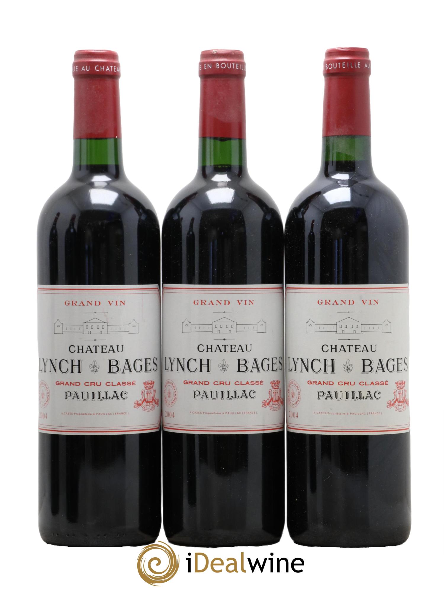 Château Lynch Bages 5ème Grand Cru Classé 2004 - Lot de 3 bouteilles - 0