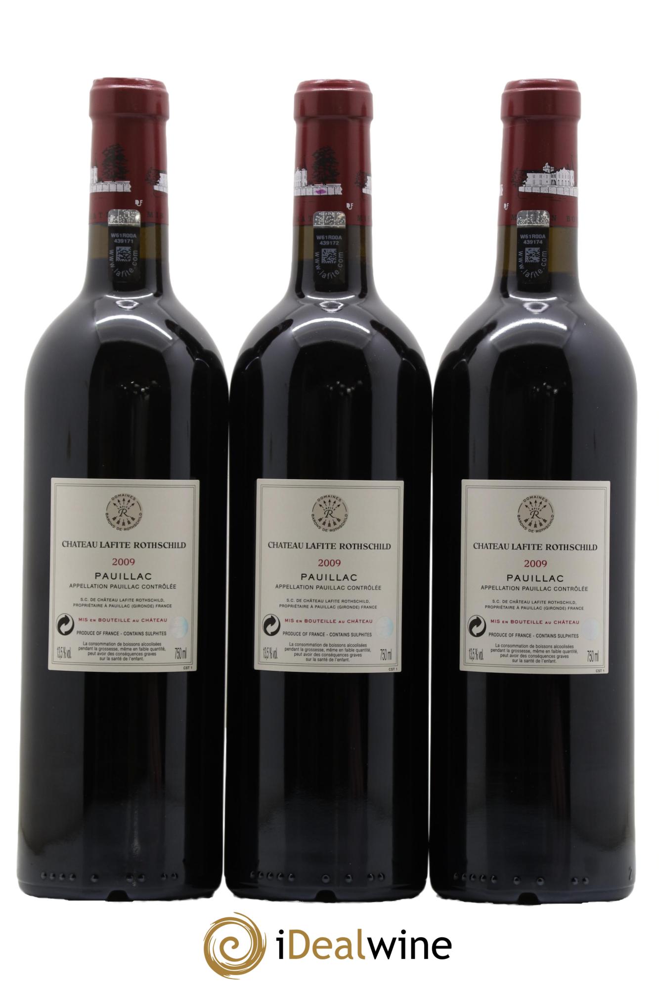 Château Lafite Rothschild 1er Grand Cru Classé 2009 - Lotto di 3 bottiglie - 1