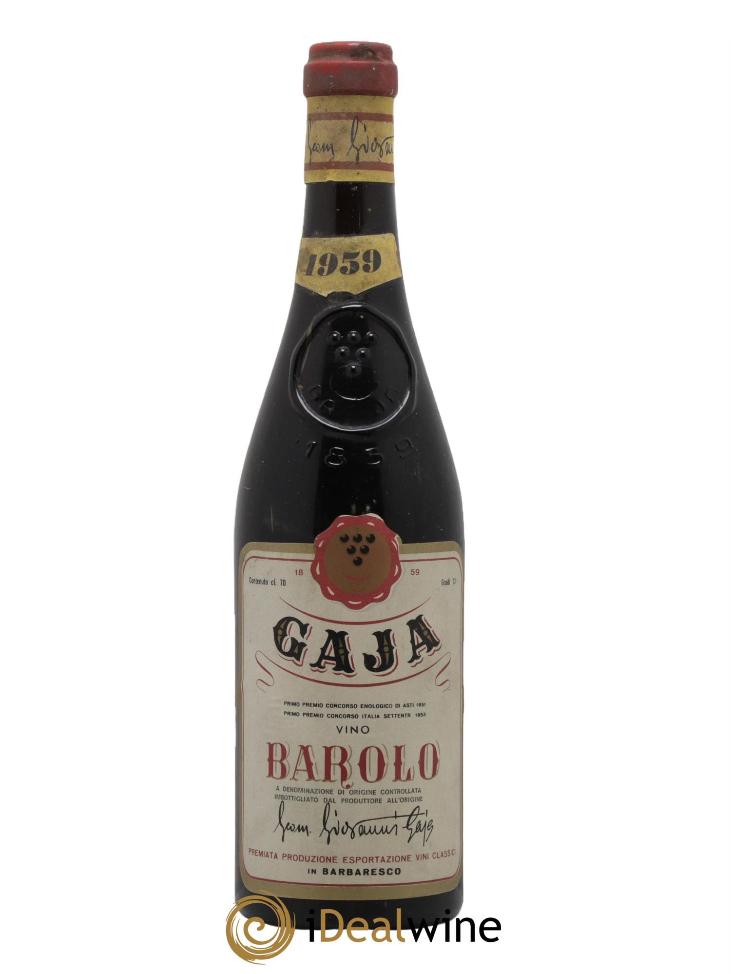 Barolo DOCG Angelo Gaja 1959 - Lotto di 1 bottiglia - 0