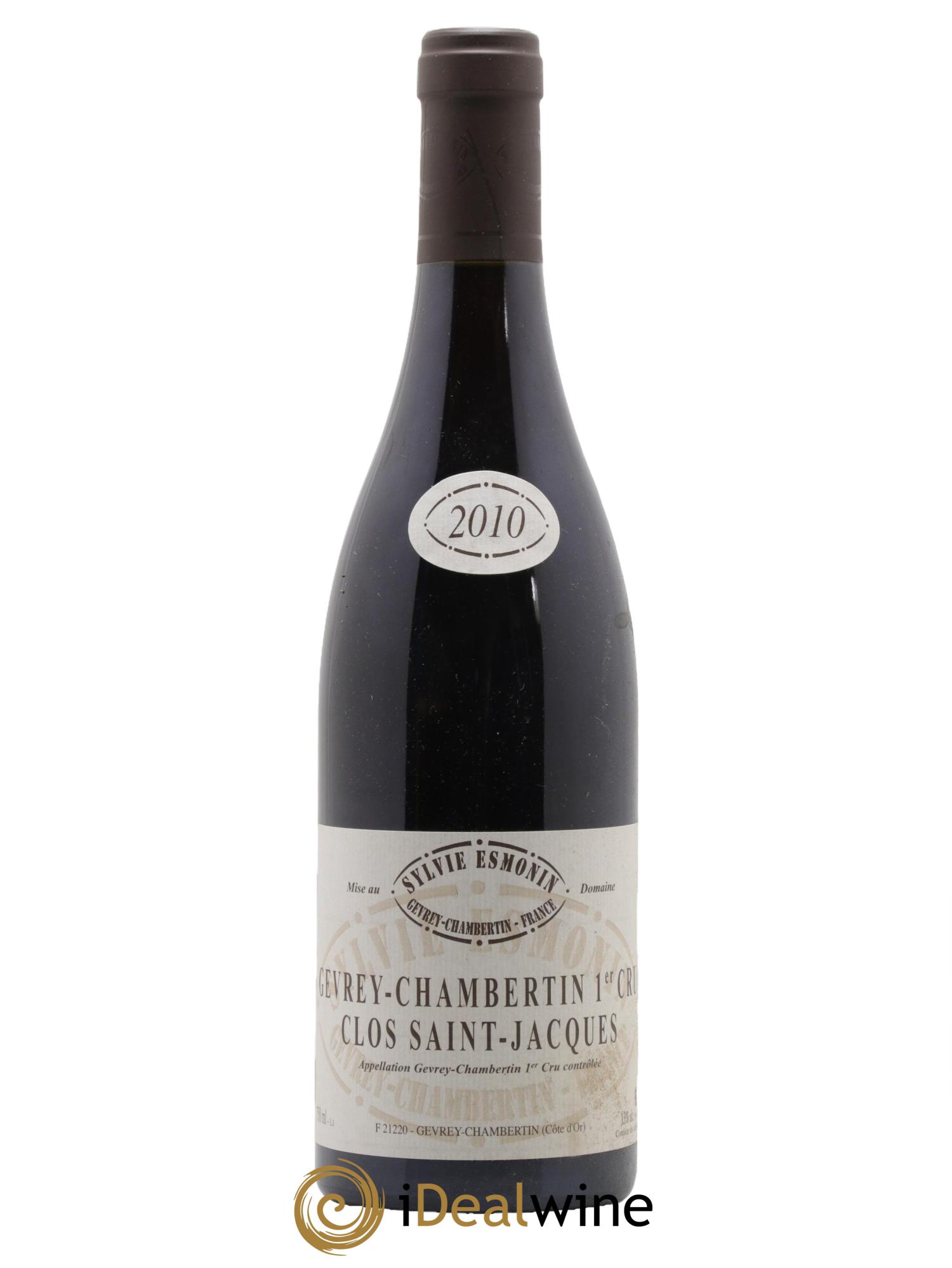 Gevrey-Chambertin 1er Cru Clos Saint Jacques Sylvie Esmonin 2010 - Posten von 1 Flasche - 0