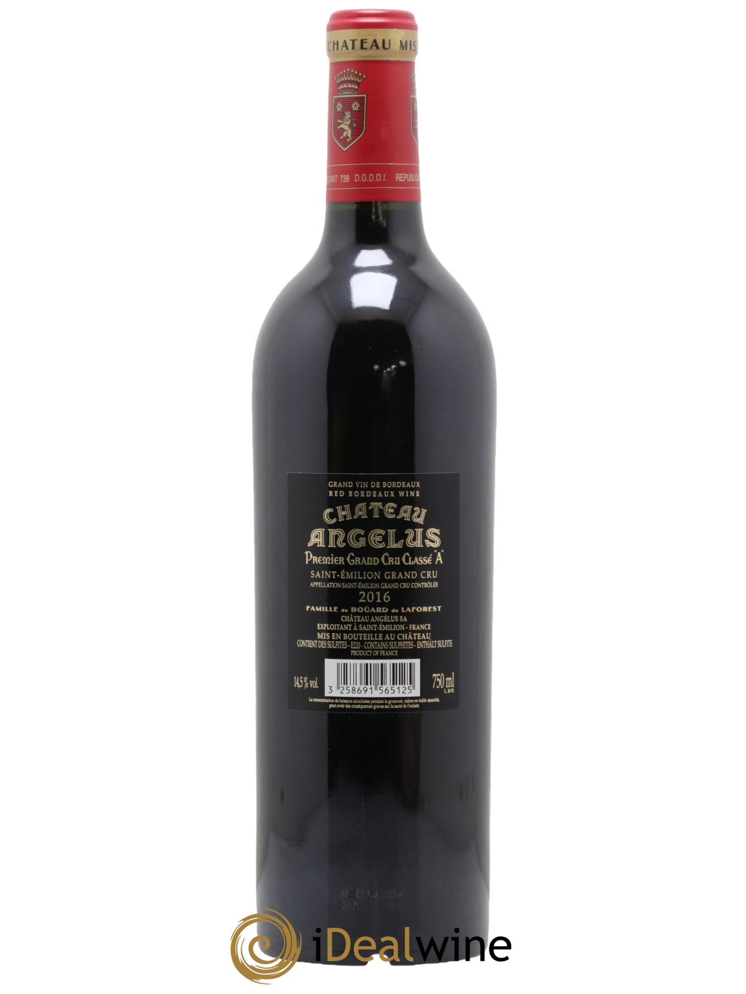 Château Angélus 1er Grand Cru Classé A 2016 - Posten von 1 Flasche - 1