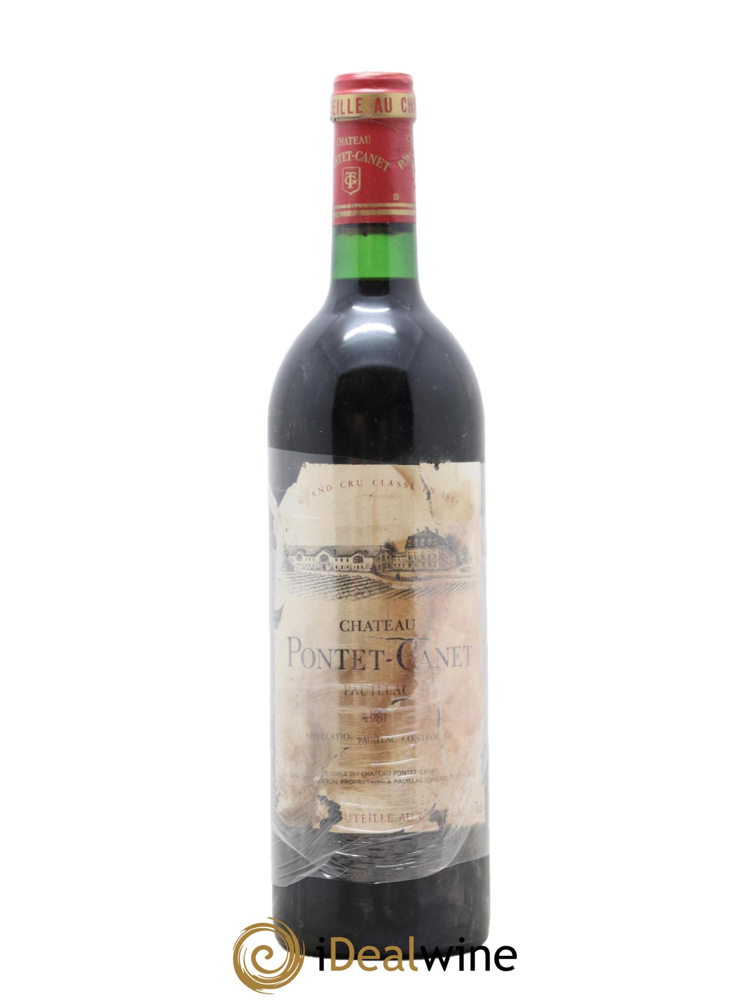 Château Pontet Canet 5ème Grand Cru Classé 1981 - Lot de 1 bouteille - 0