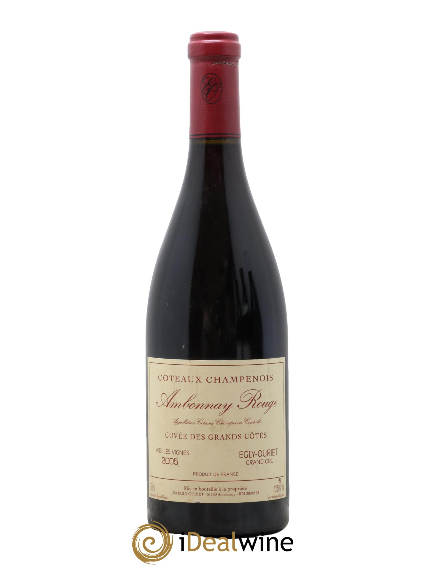 Grand Cru Ambonnay Cuvée des Grands Côtés VV Egly-Ouriet 2005 - Posten von 1 Flasche - 0