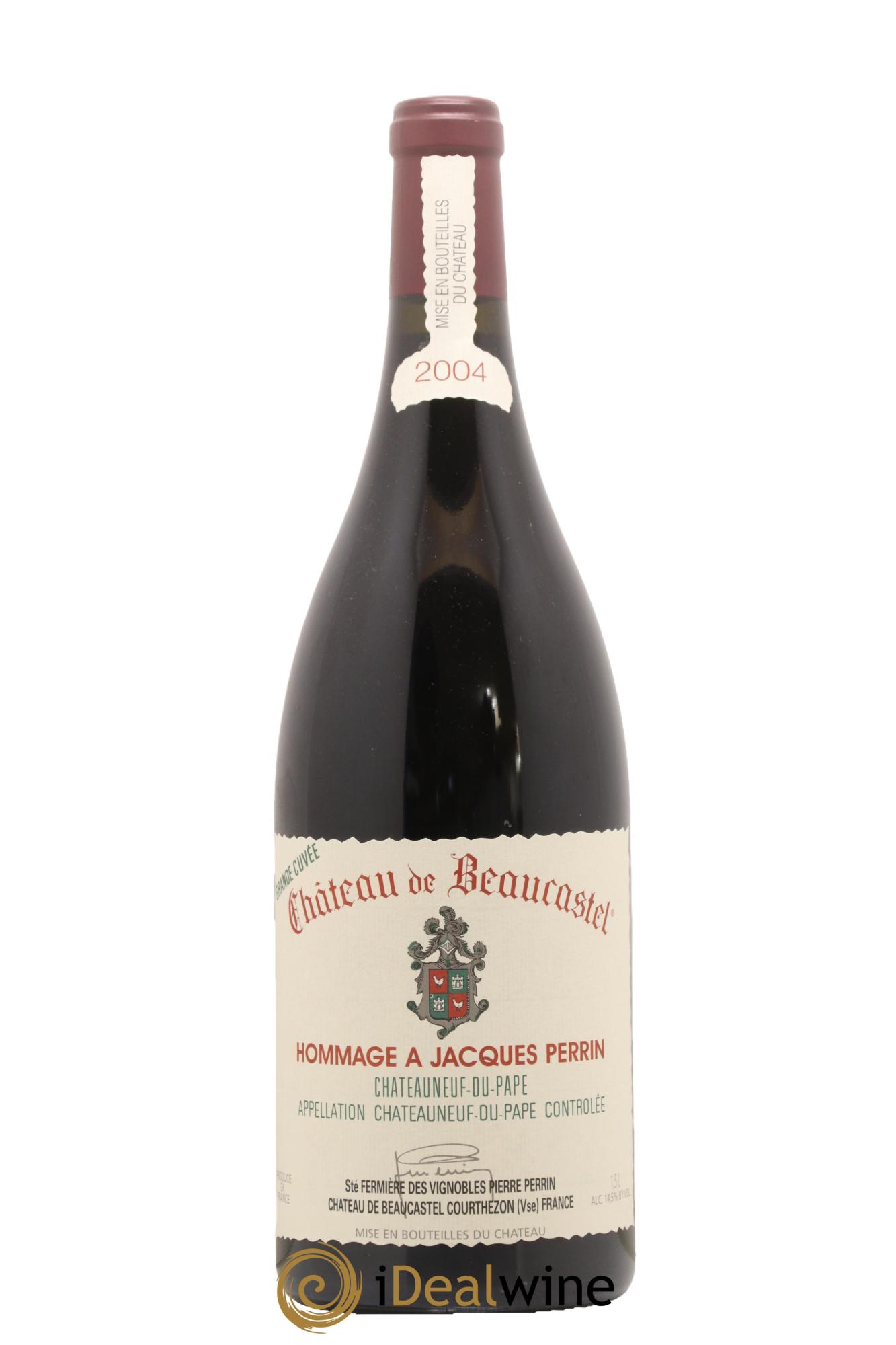 Châteauneuf-du-Pape Château de Château de Beaucastel Hommage à Jacques Perrin Famille Perrin 2004 - Lot de 1 magnum - 1