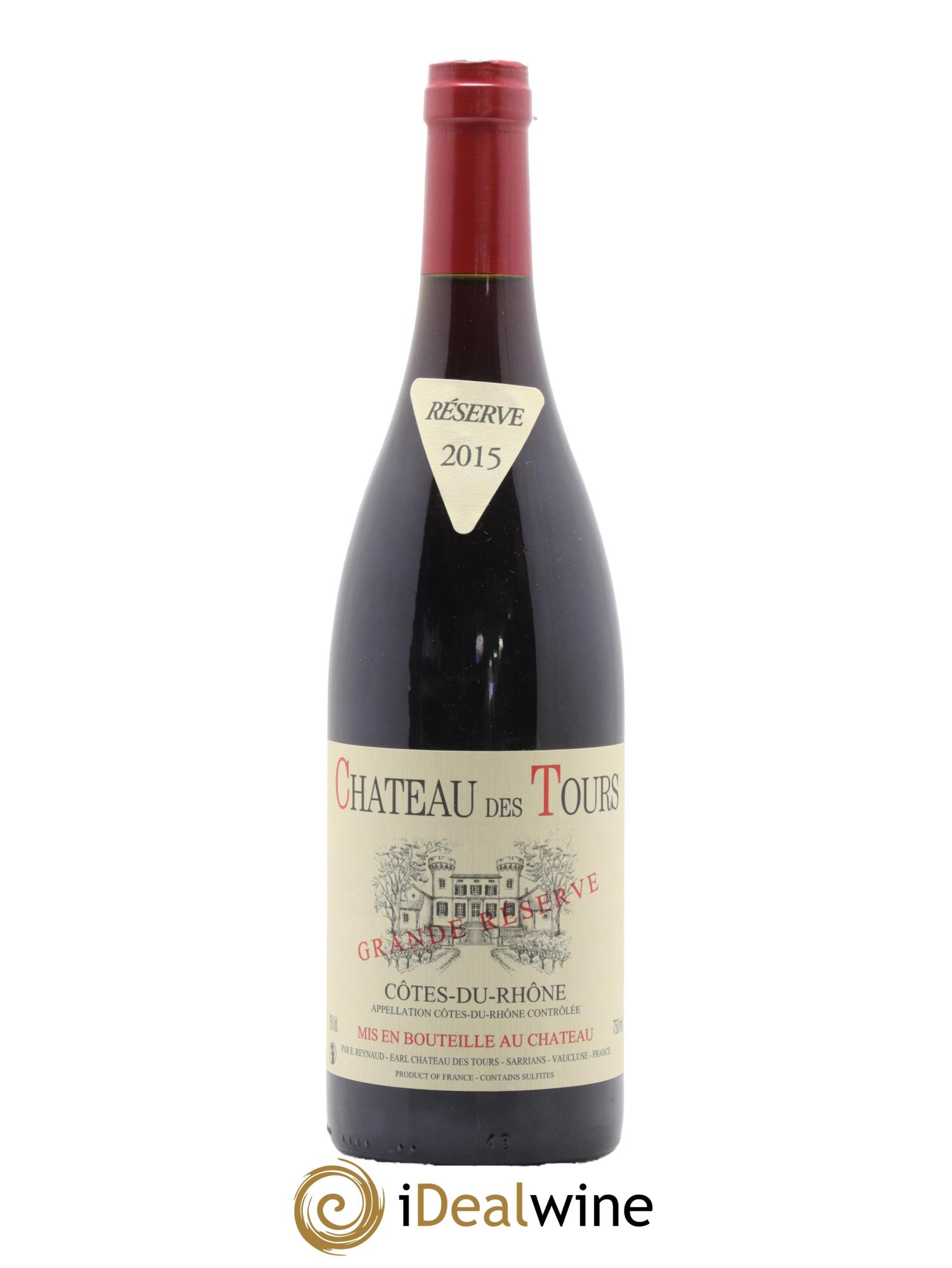 Côtes du Rhône Château des Tours Grande Réserve Emmanuel Reynaud 2015 - Lot de 1 bouteille - 0