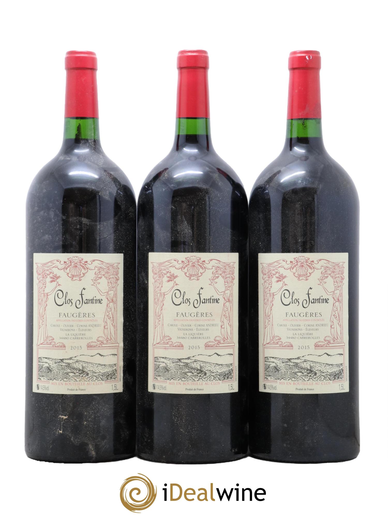 Faugères Clos Fantine Tradition Famille Andrieu 2015 - Lotto di 3 magnum - 0