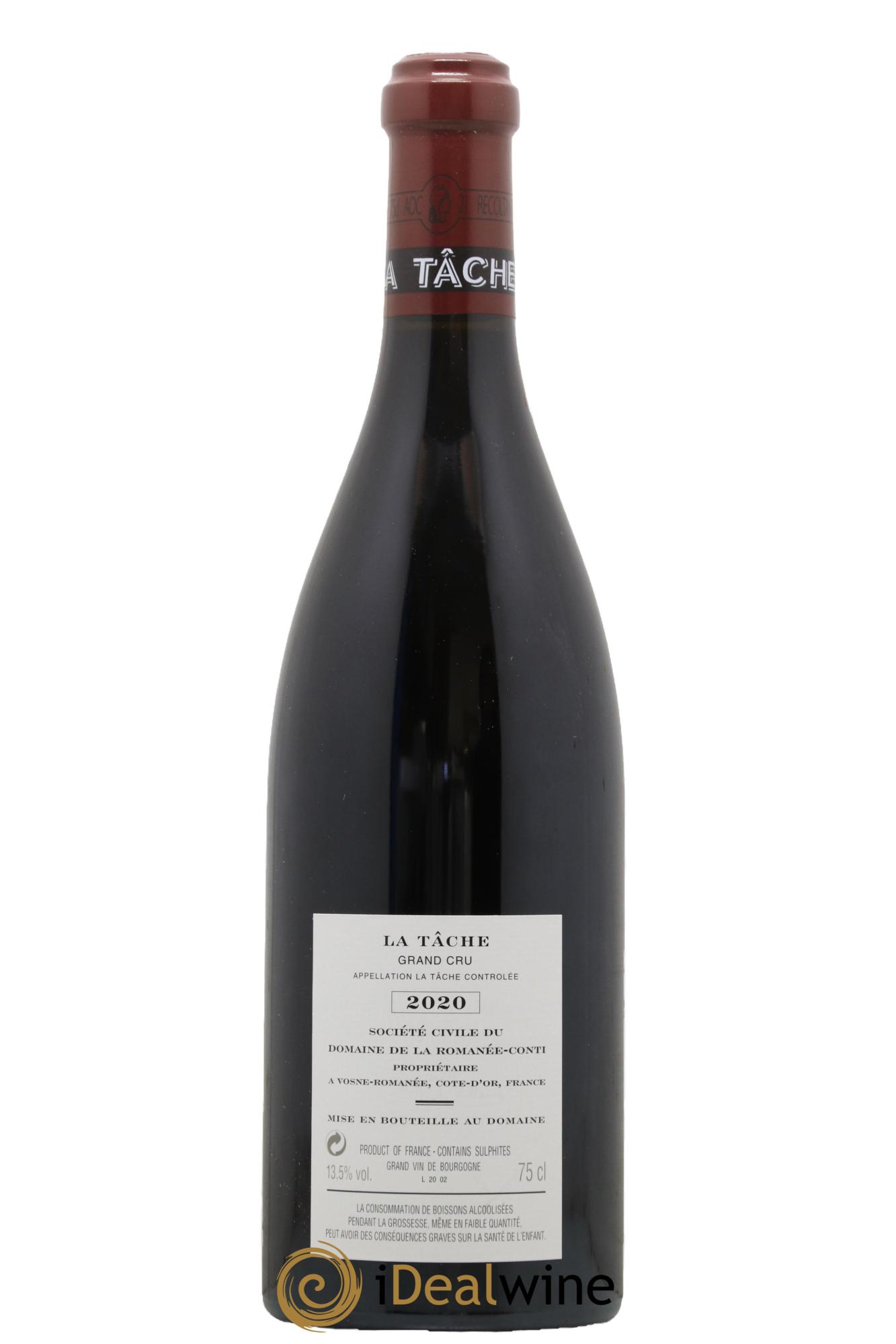 La Tâche Grand Cru Domaine de la Romanée-Conti 2020 - Lot de 1 bouteille - 1