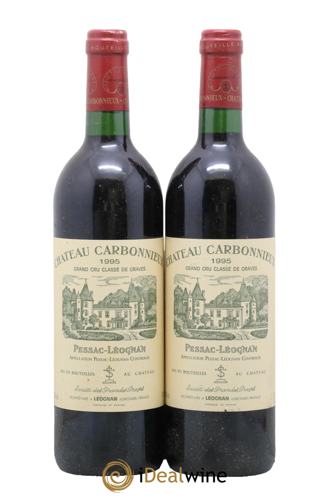 Château Carbonnieux Cru Classé de Graves 1995 - Lot de 2 bouteilles - 0