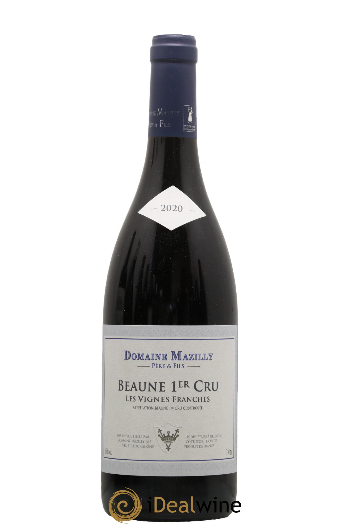 Beaune 1er Cru Vignes Franches Domaine Mazilly 2020 - Lot of 1 bottle - 0