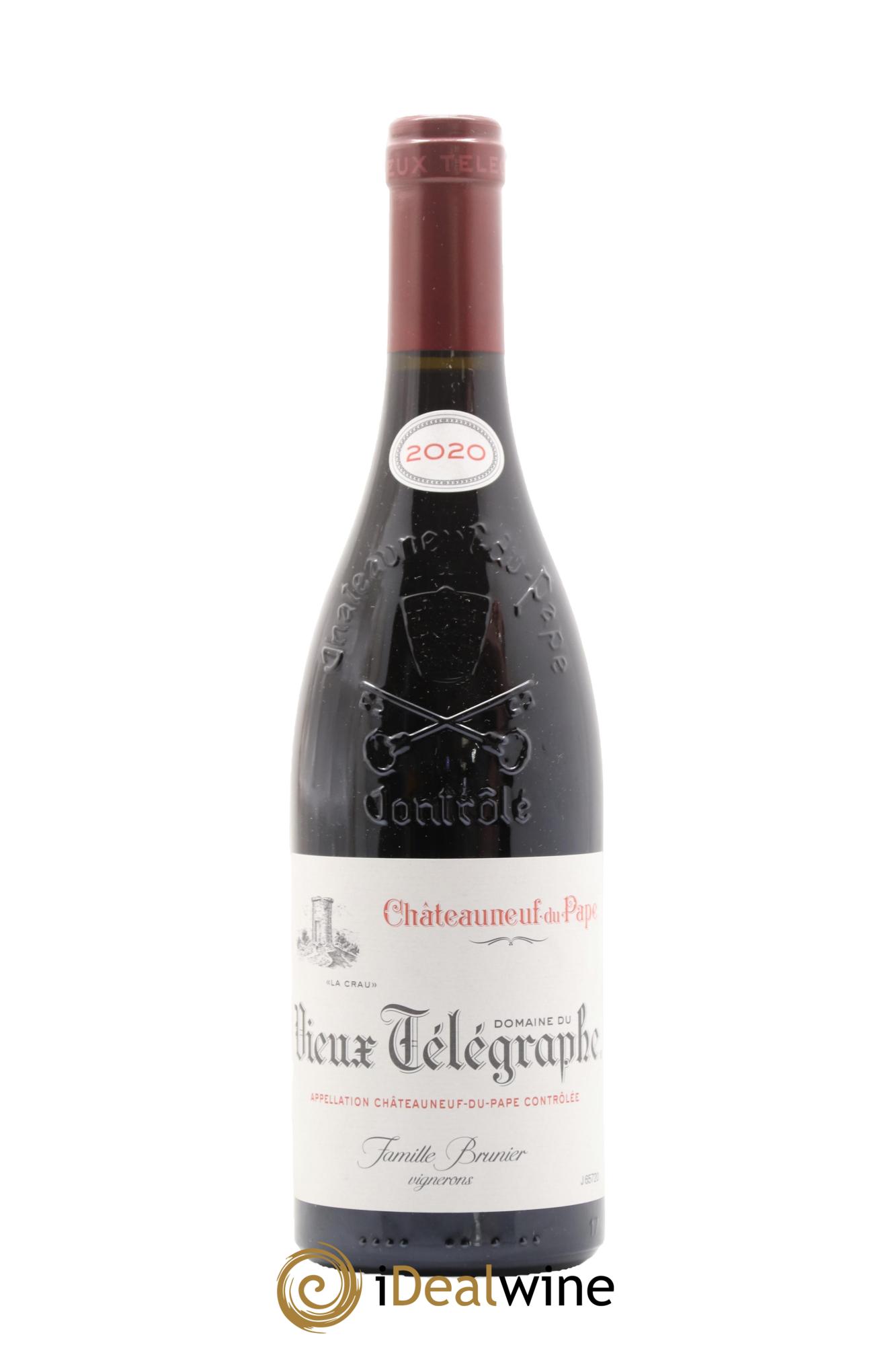 Châteauneuf-du-Pape Vieux Télégraphe (Domaine du) Vignobles Brunier  2020 - Lot de 1 bouteille - 0