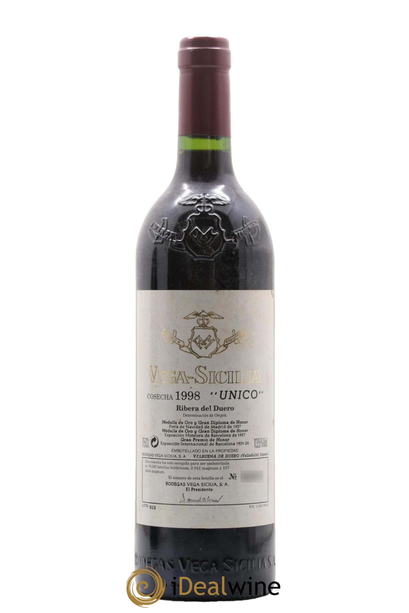 Ribera Del Duero DO Vega Sicilia Unico Famille Alvarez 1998 - Lotto di 1 bottiglia - 0