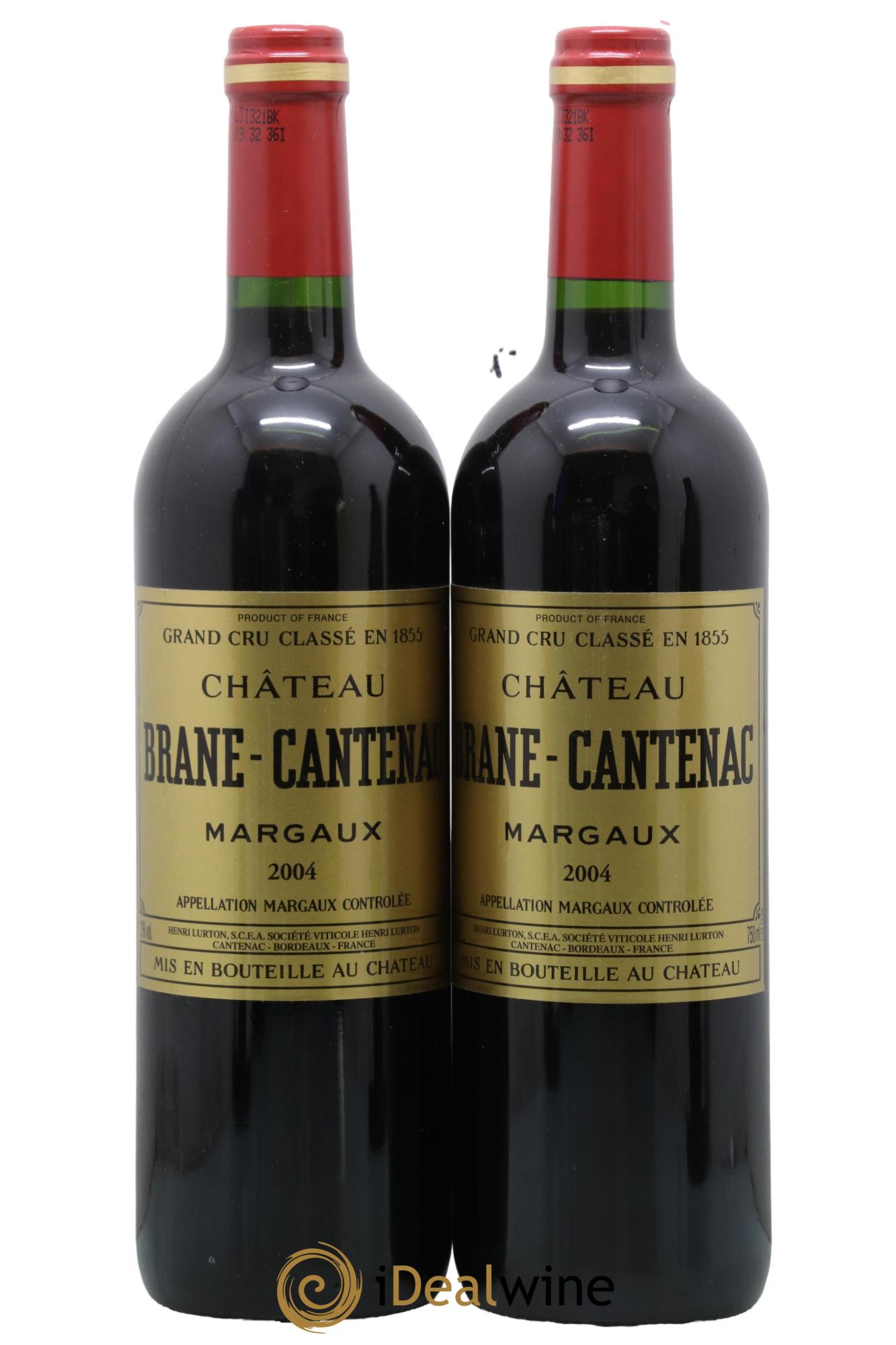 Château Brane Cantenac 2ème Grand Cru Classé 2004 - Lot of 2 bottles - 0