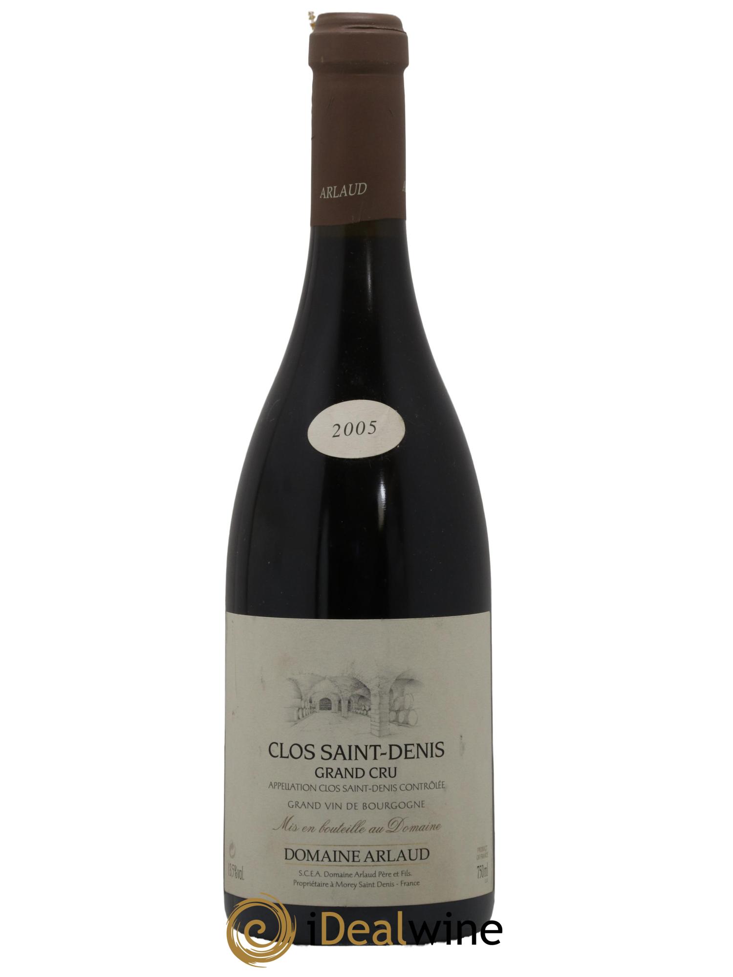 Clos Saint-Denis Grand Cru Arlaud 2005 - Lot de 1 bouteille - 0