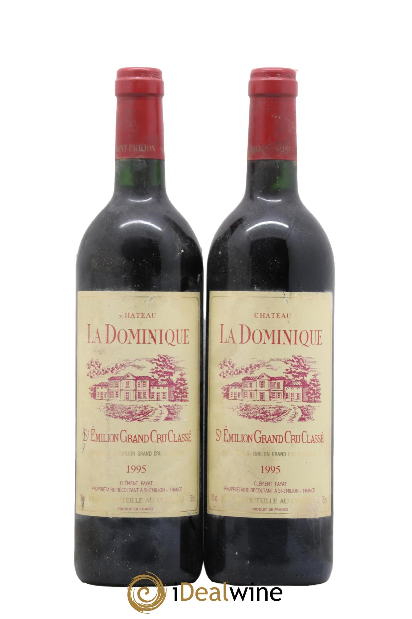 Château la Dominique Grand Cru Classé 1995 - Lot of 2 bottles - 0