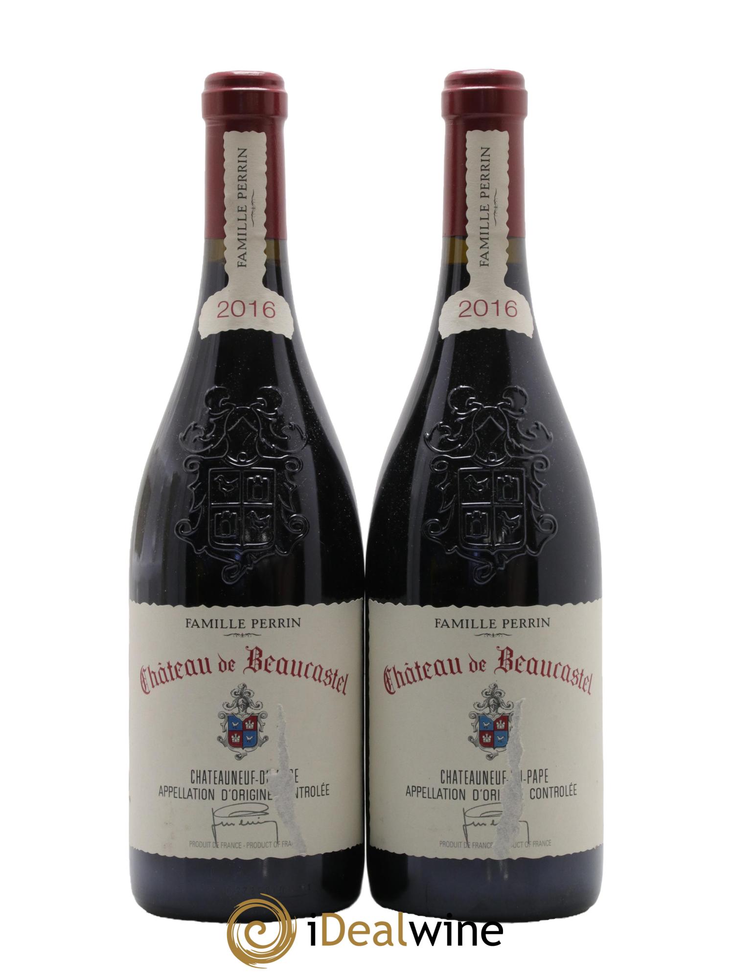 Châteauneuf-du-Pape Château de Beaucastel Famille Perrin 2016 - Lot of 2 bottles - 0