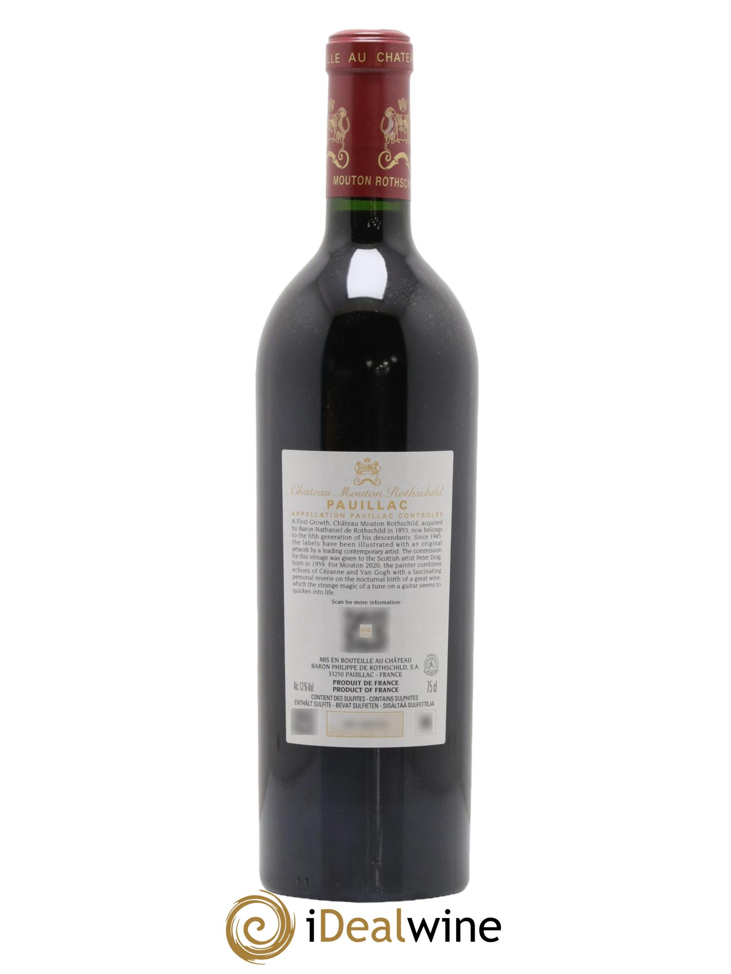 Château Mouton Rothschild 1er Grand Cru Classé 2020 - Lot de 1 bouteille - 1