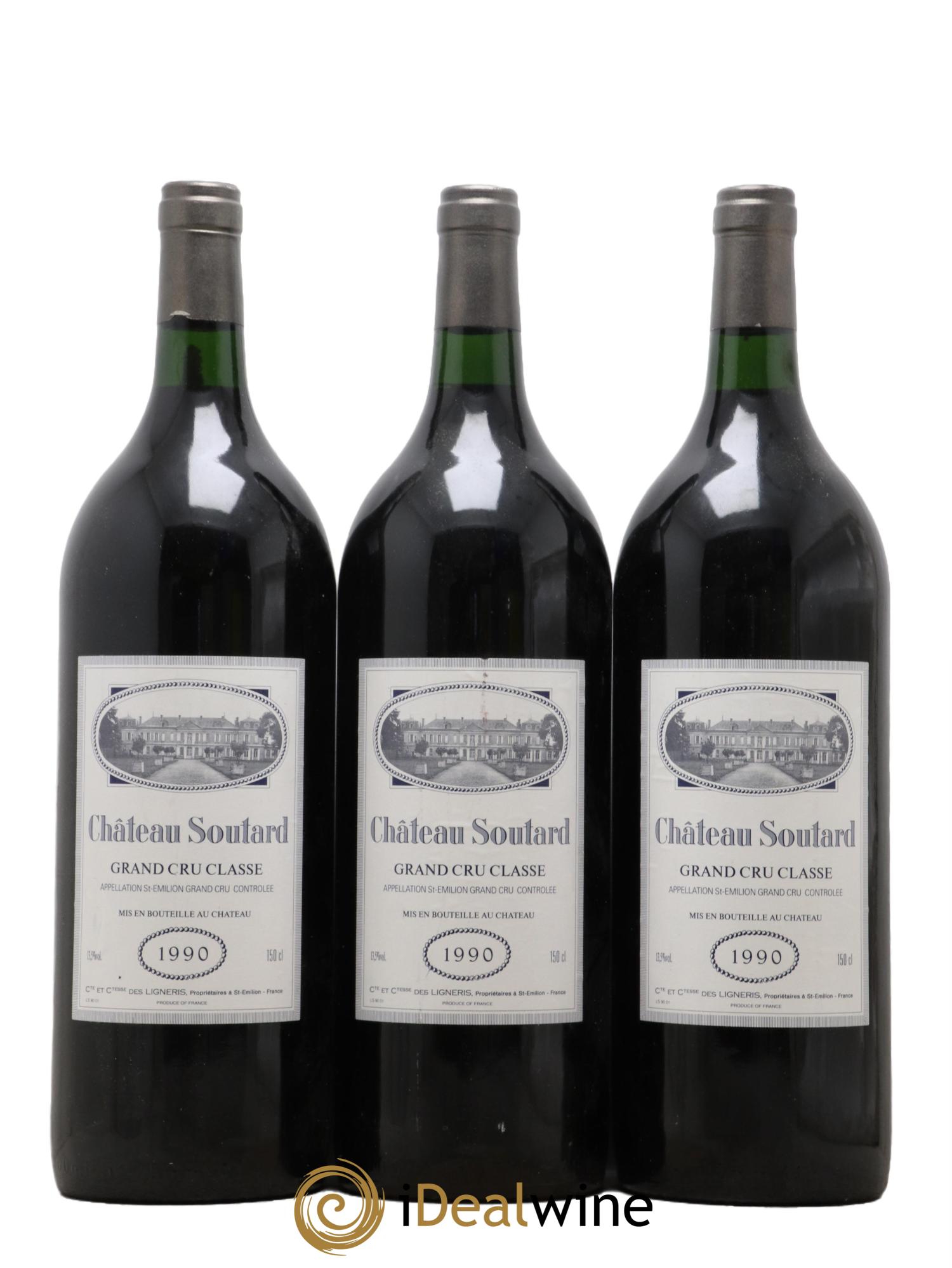 Château Soutard Grand Cru Classé 1990 - Lotto di 3 magnum - 0