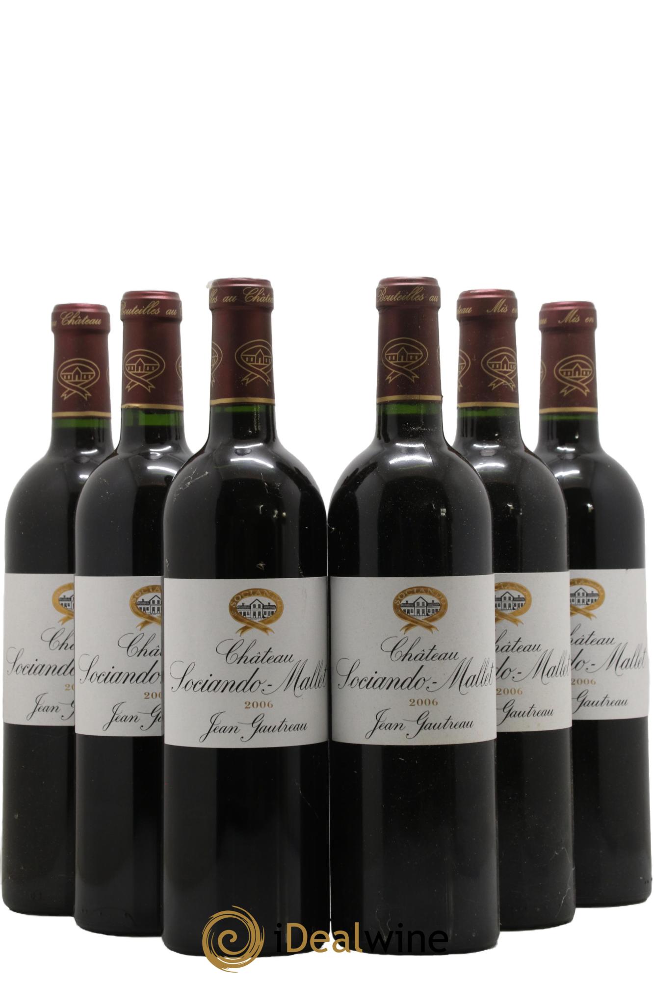 Château Sociando Mallet 2006 - Lot de 6 bouteilles - 0