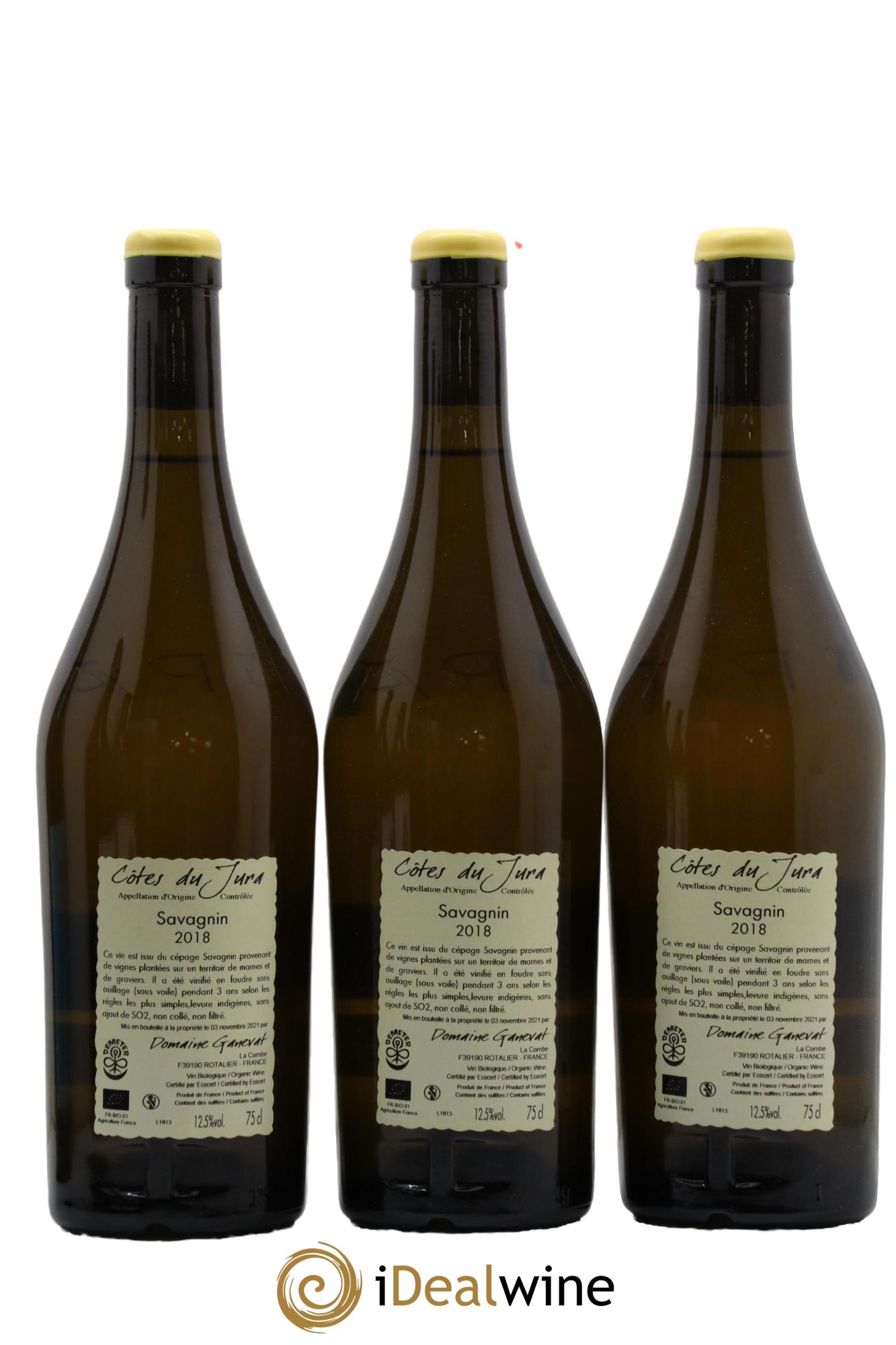 Côtes du Jura Les Grands Teppes Savagnin (sous voile) Jean-François Ganevat (Domaine) 2018 - Lot of 3 bottles - 1