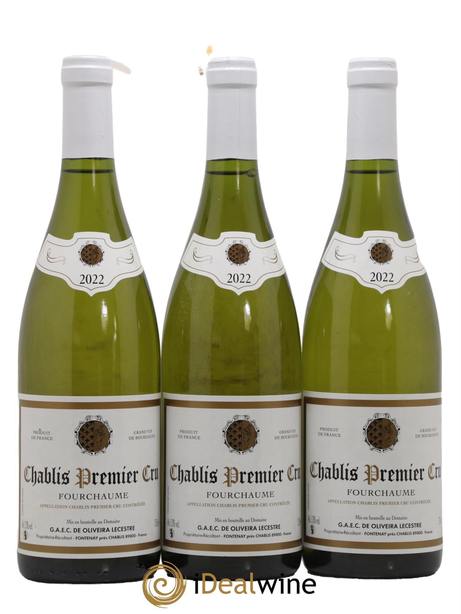 Chablis 1er Cru Fourchaume Gaec De Oliveira Lecestre 2022 - Posten von 3 Flaschen - 0