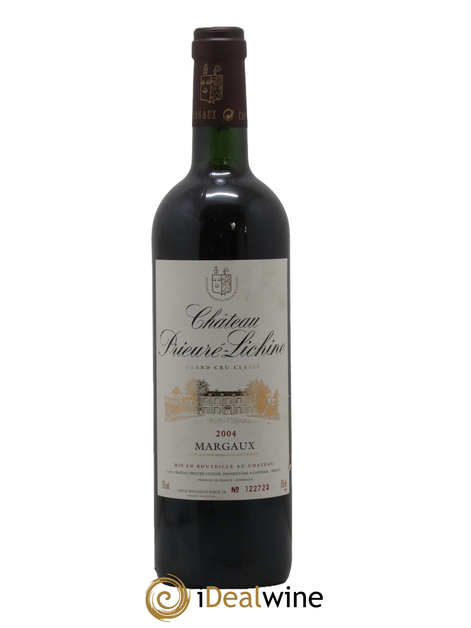 Château Prieuré Lichine 4ème Grand Cru Classé 2004 - Lotto di 1 bottiglia - 0