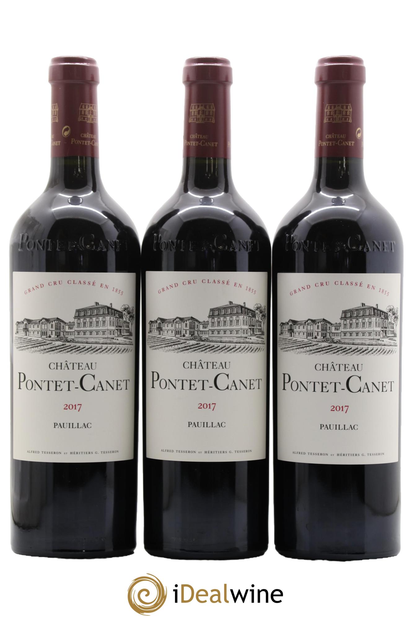 Château Pontet Canet 5ème Grand Cru Classé 2017 - Posten von 3 Flaschen - 0