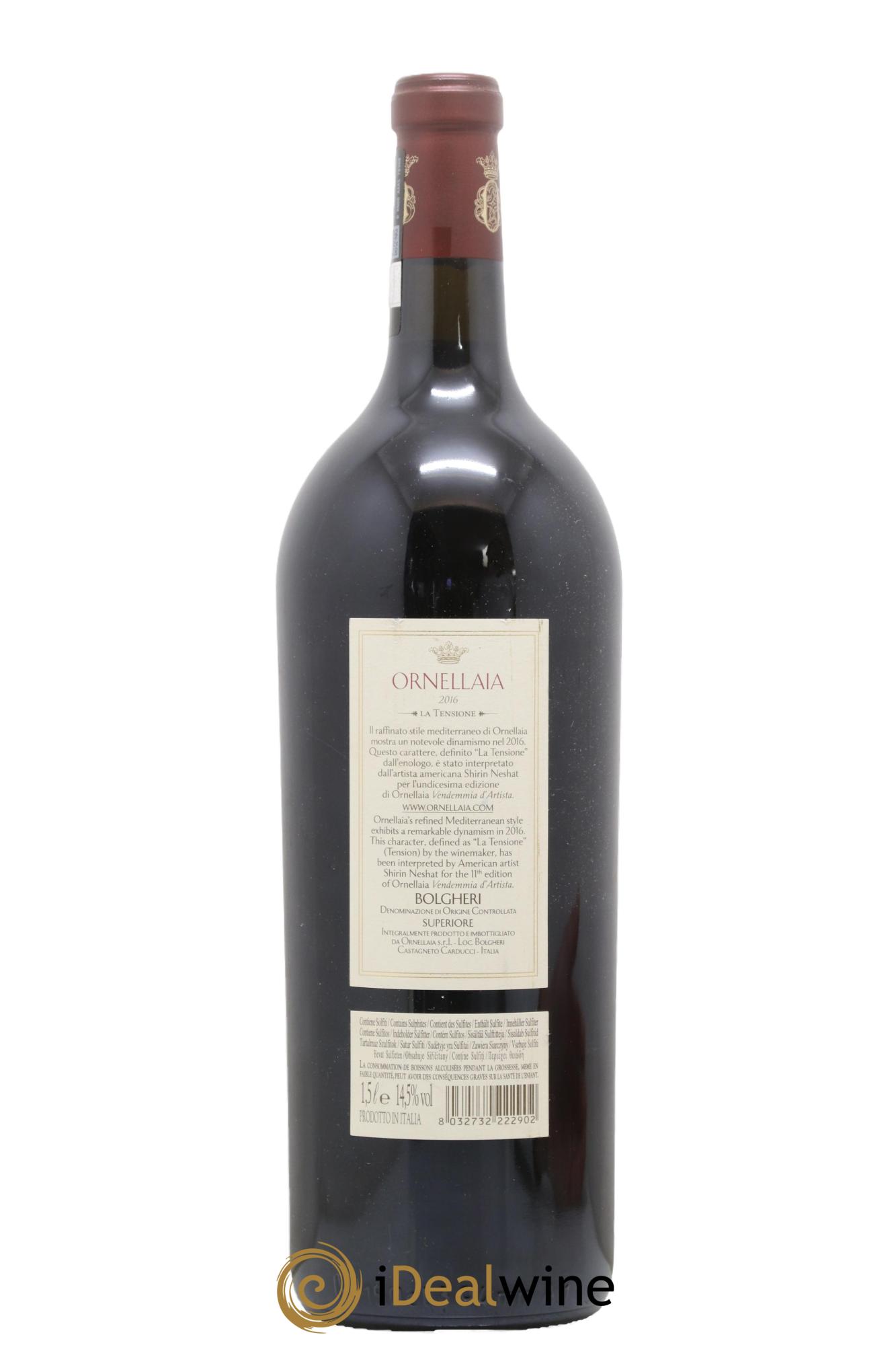 Italie Bolgheri Superiore La Tensione Ornellaia 2016 - Lot de 1 magnum - 1