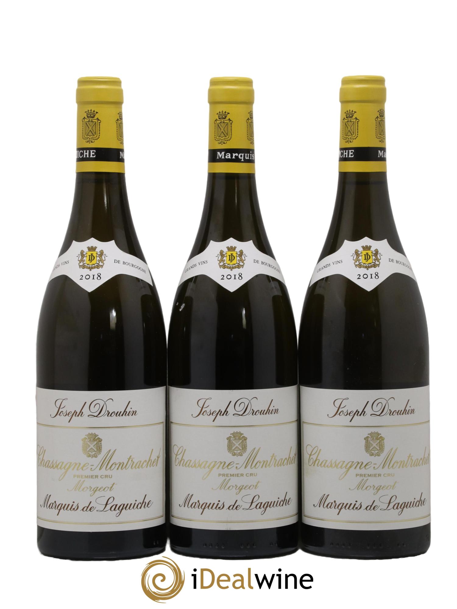 Chassagne-Montrachet 1er Cru Morgeot - Marquis de Laguiche Joseph Drouhin 2018 - Posten von 3 Flaschen - 0