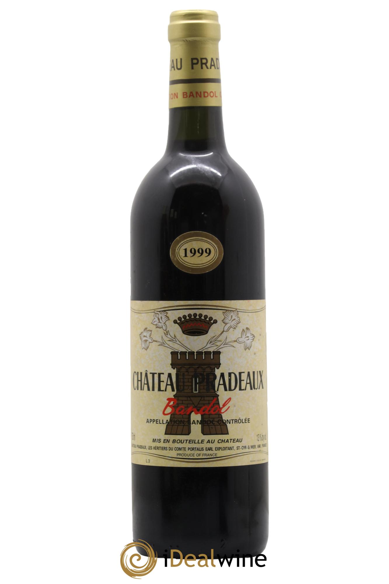 Bandol Château Pradeaux Famille Portalis 1999 - Lot de 1 bouteille - 0