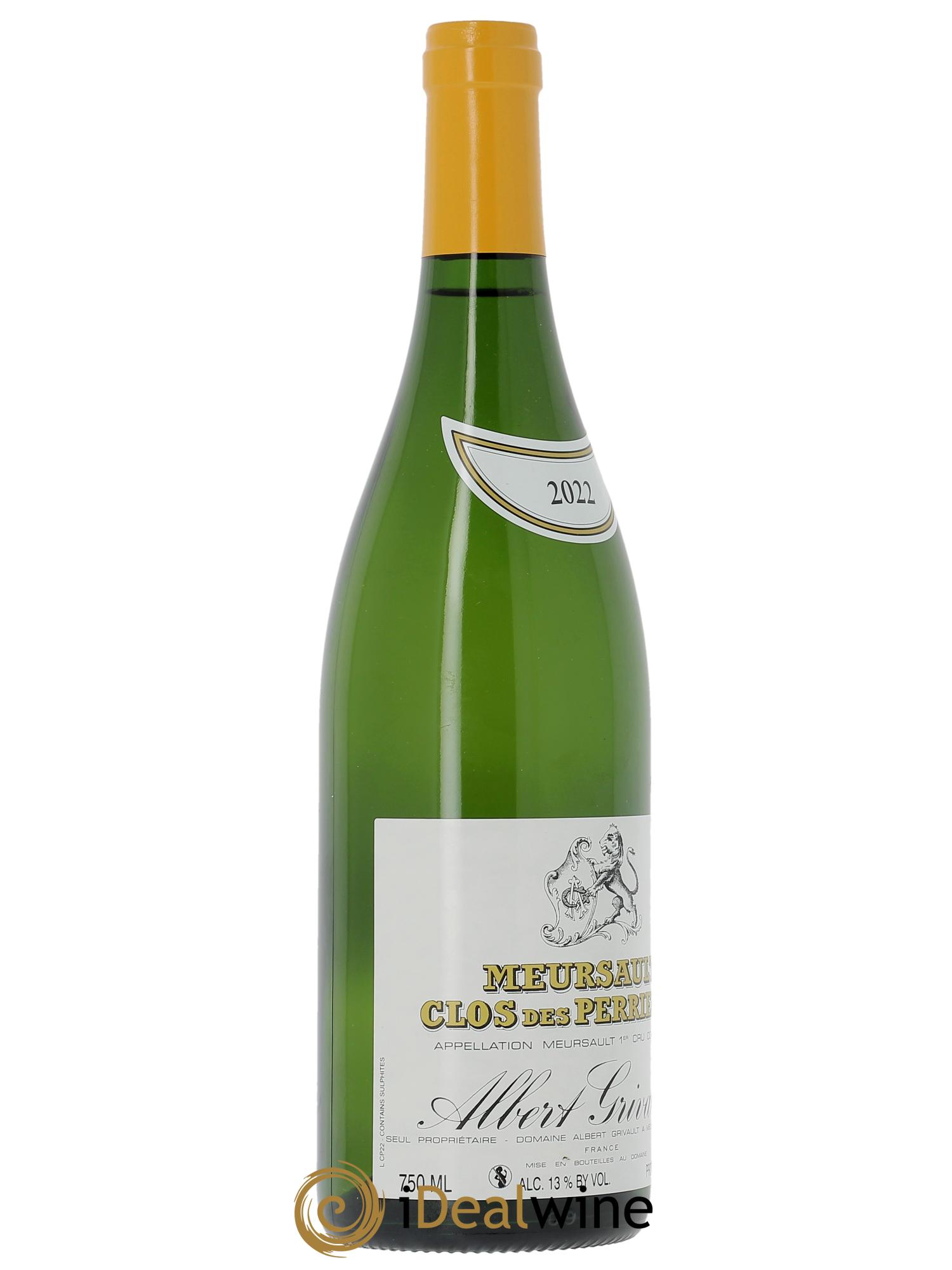 Meursault 1er Cru Clos des Perrières Albert Grivault  2022 - Posten von 1 Flasche - 1