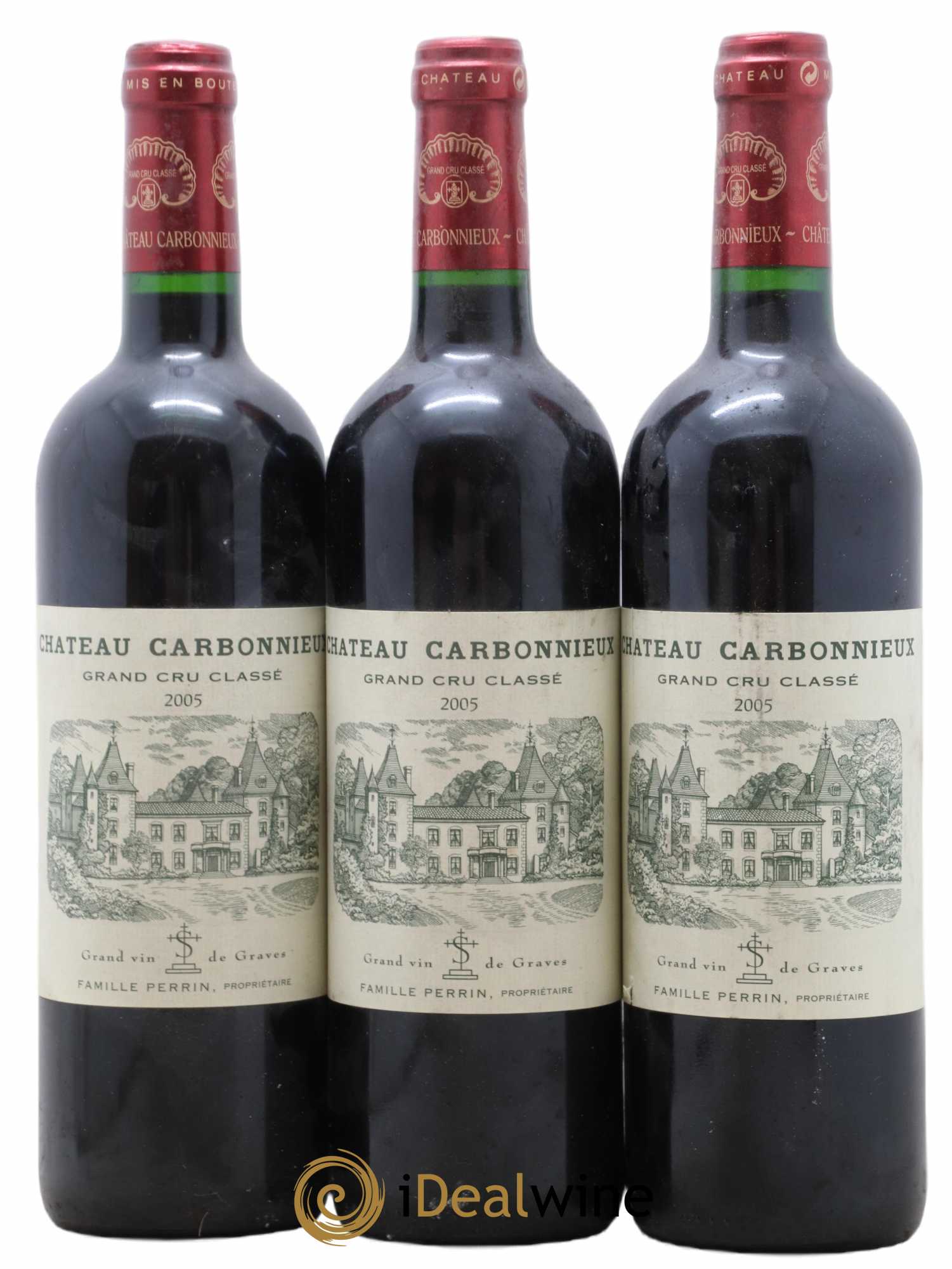 Château Carbonnieux Cru Classé de Graves  2005 - Lot of 3 bottles - 0