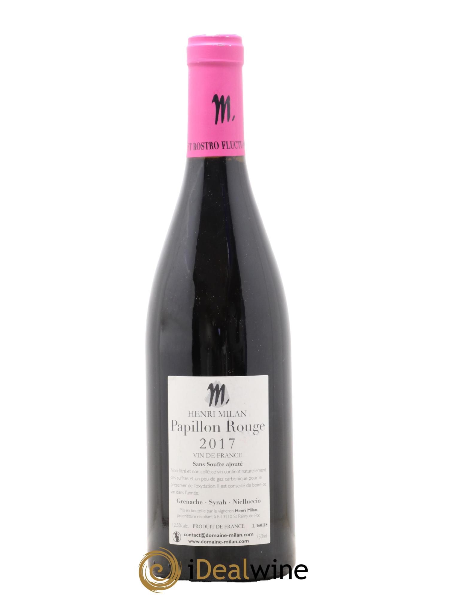 Vin de France Papillon Sans Soufre Henri Milan 2017 - Lotto di 1 bottiglia - 1