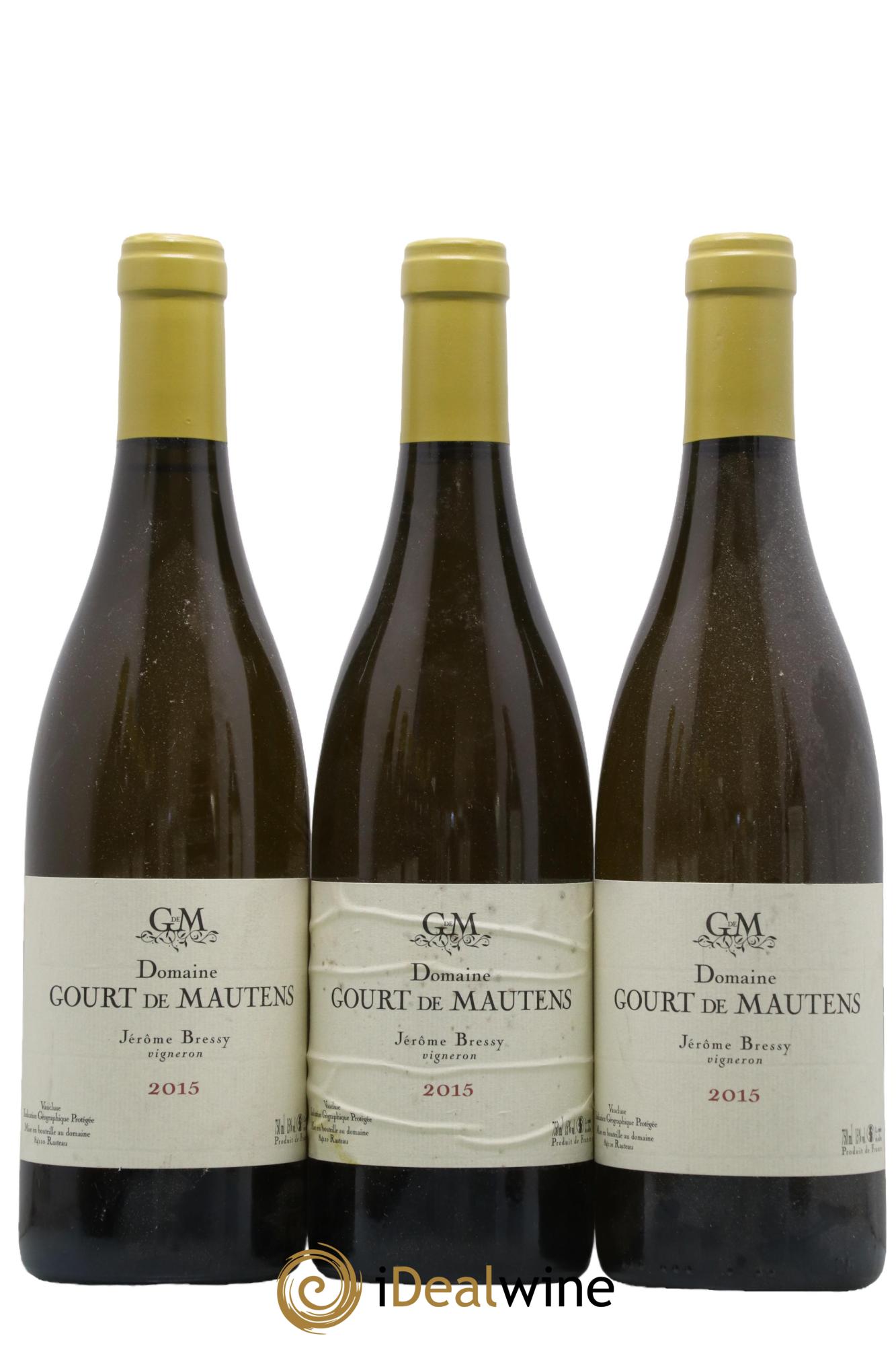 IGP Vaucluse (Vin de Pays de Vaucluse) Domaine Gourt de Mautens - Jérôme Bressy 2015 - Lot de 3 bouteilles - 0