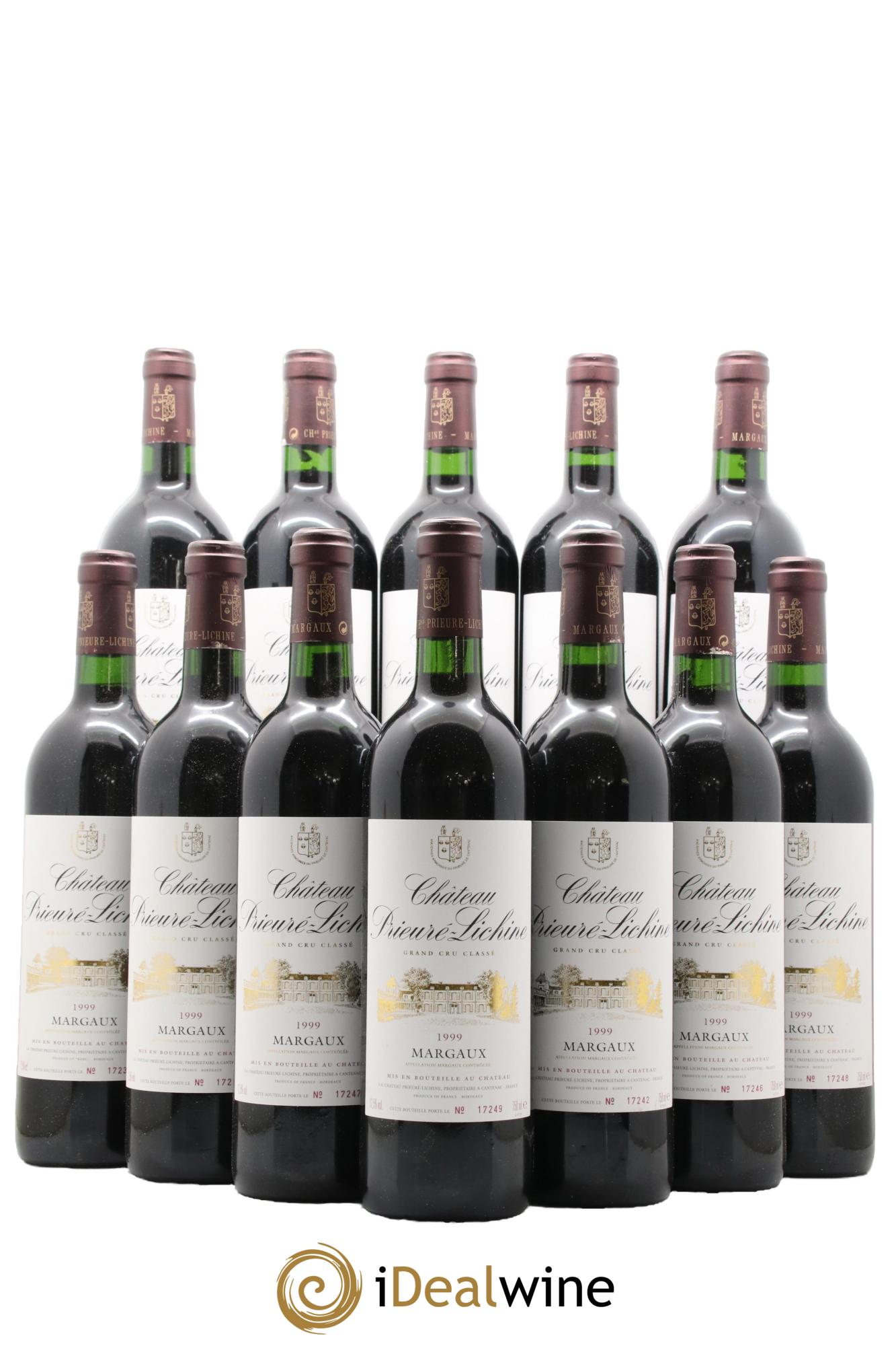 Château Prieuré Lichine 4ème Grand Cru Classé 1999 - Posten von 12 Flaschen - 0