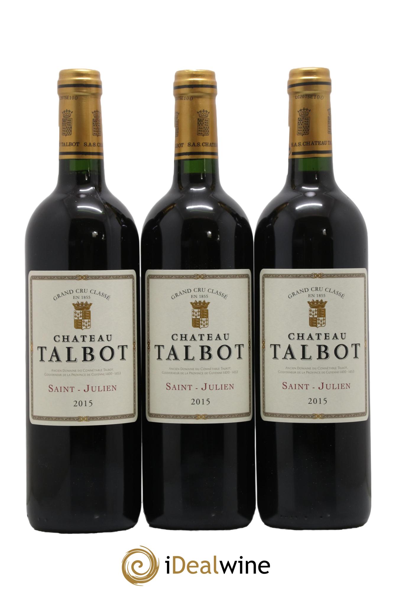 Château Talbot 4ème Grand Cru Classé 2015 - Lot de 6 bouteilles - 2