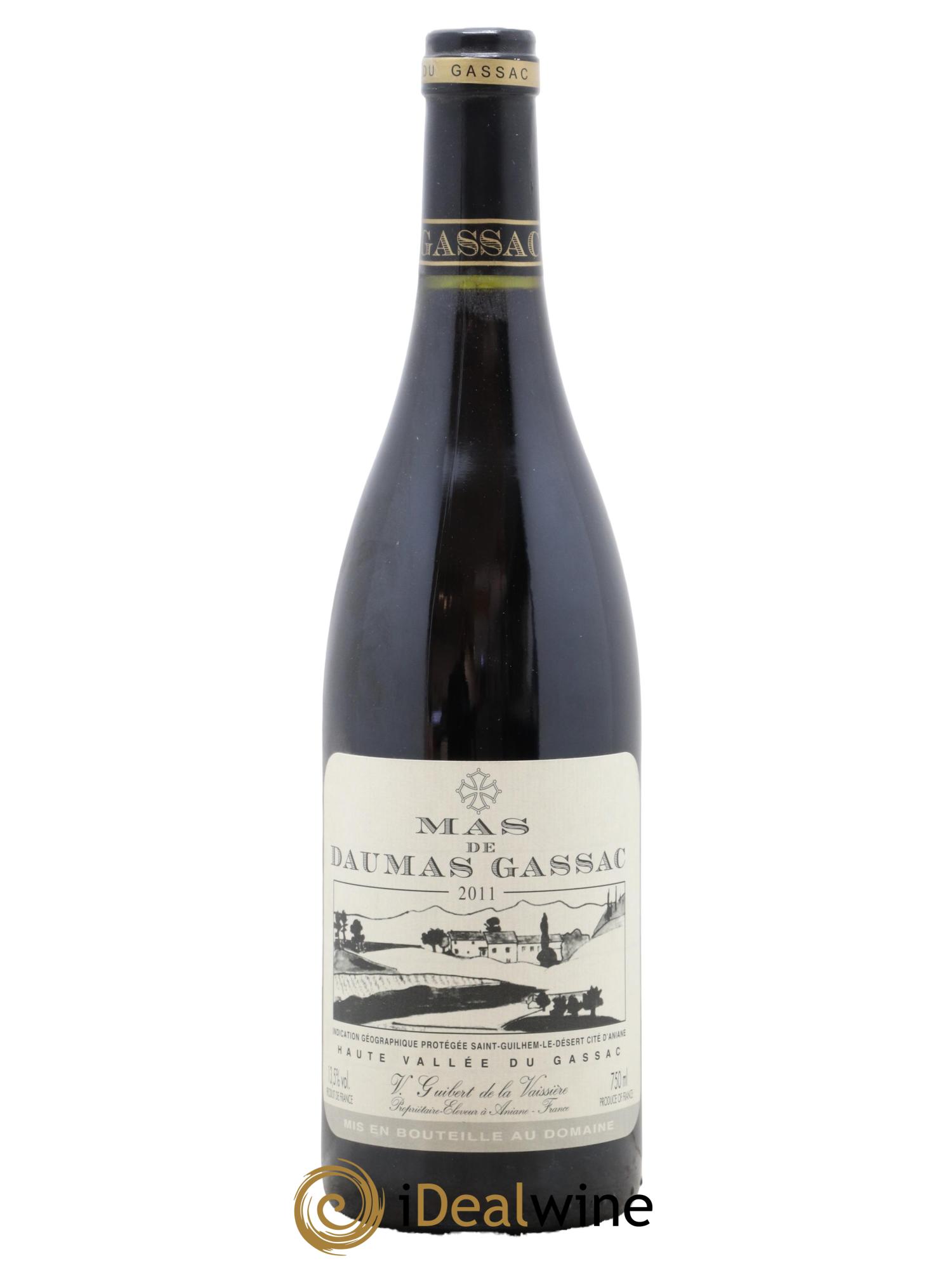 IGP St Guilhem-le-Désert - Cité d'Aniane Mas Daumas Gassac Famille Guibert de La Vaissière  2011 - Lot of 1 bottle - 0