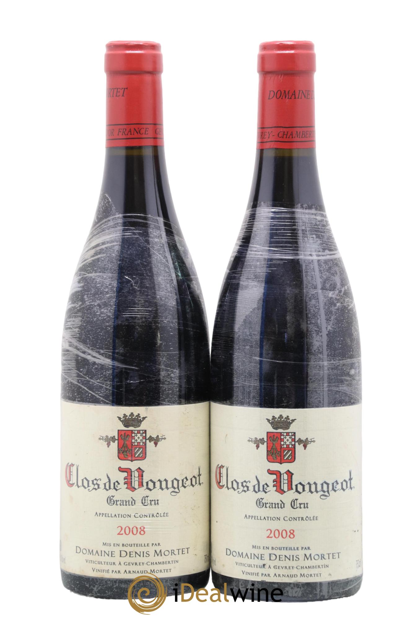 Clos de Vougeot Grand Cru Denis Mortet (Domaine) 2008 - Lotto di 2 bottiglie - 0