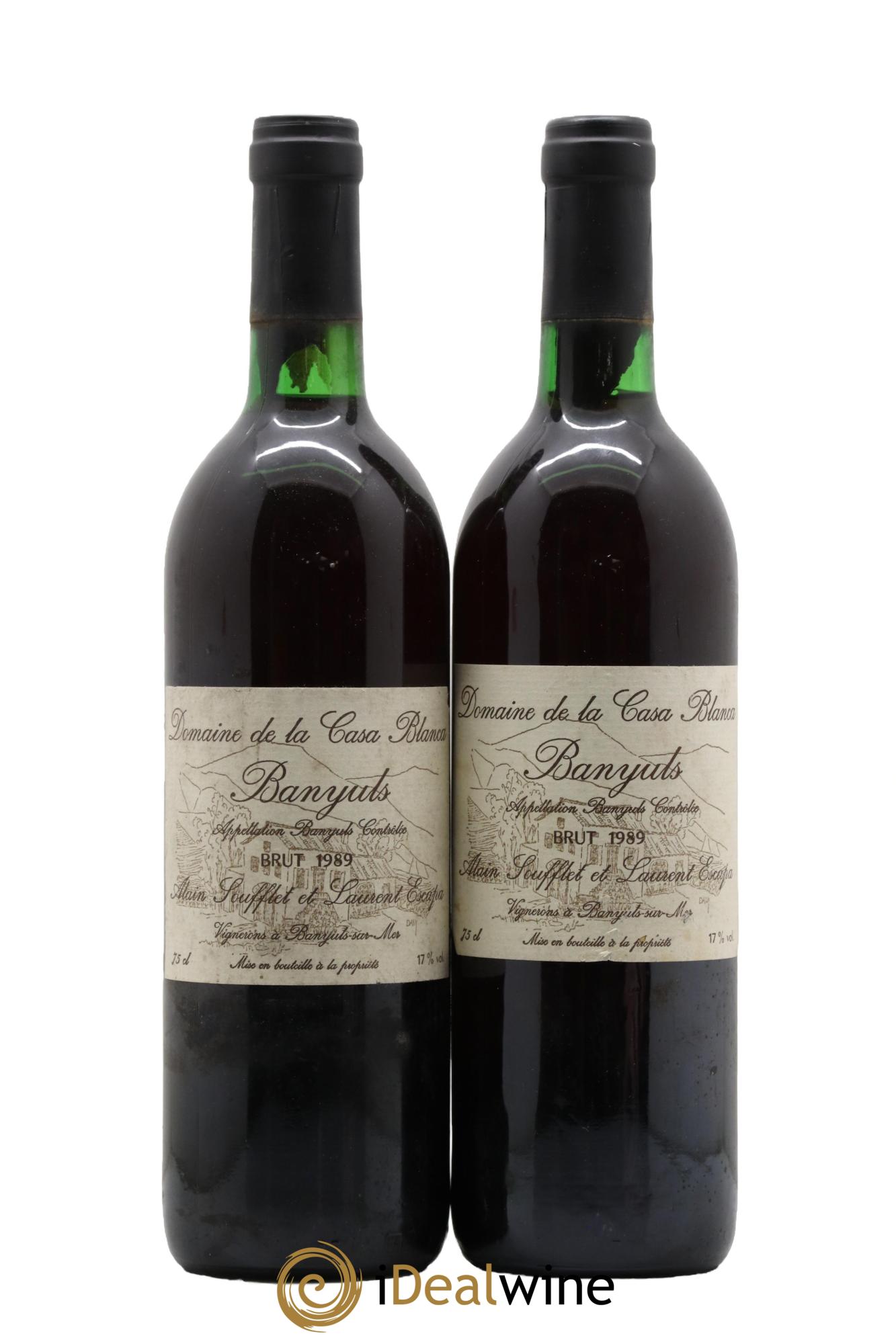 Banyuls Brut Domaine de la Casa Blanca 1989 - Lot de 2 bouteilles - 0