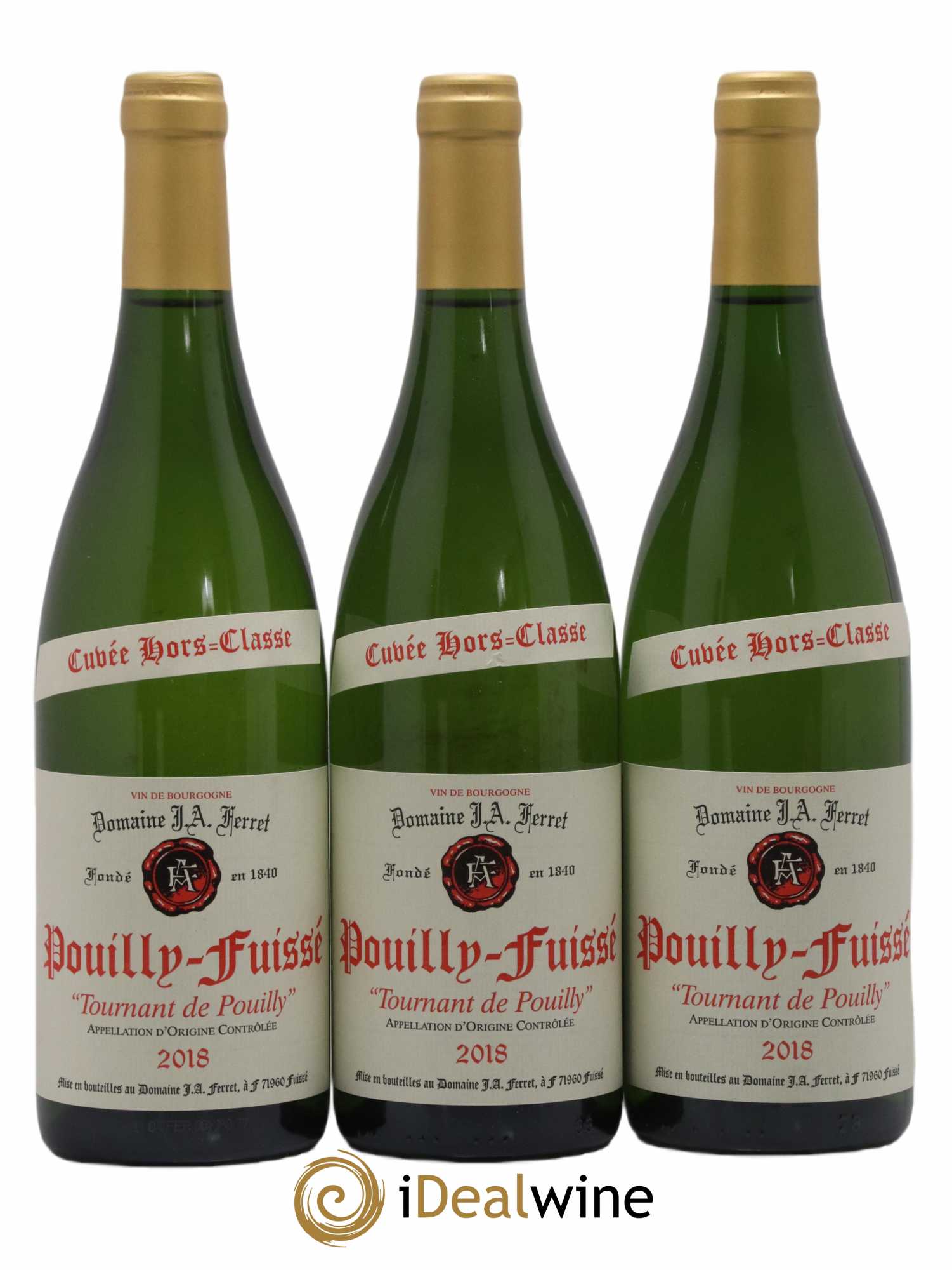 Pouilly-Fuissé 1er Cru Hors Classe Tournant de Pouilly J.A. Ferret (Domaine)  2018 - Lot of 3 bottles - 0