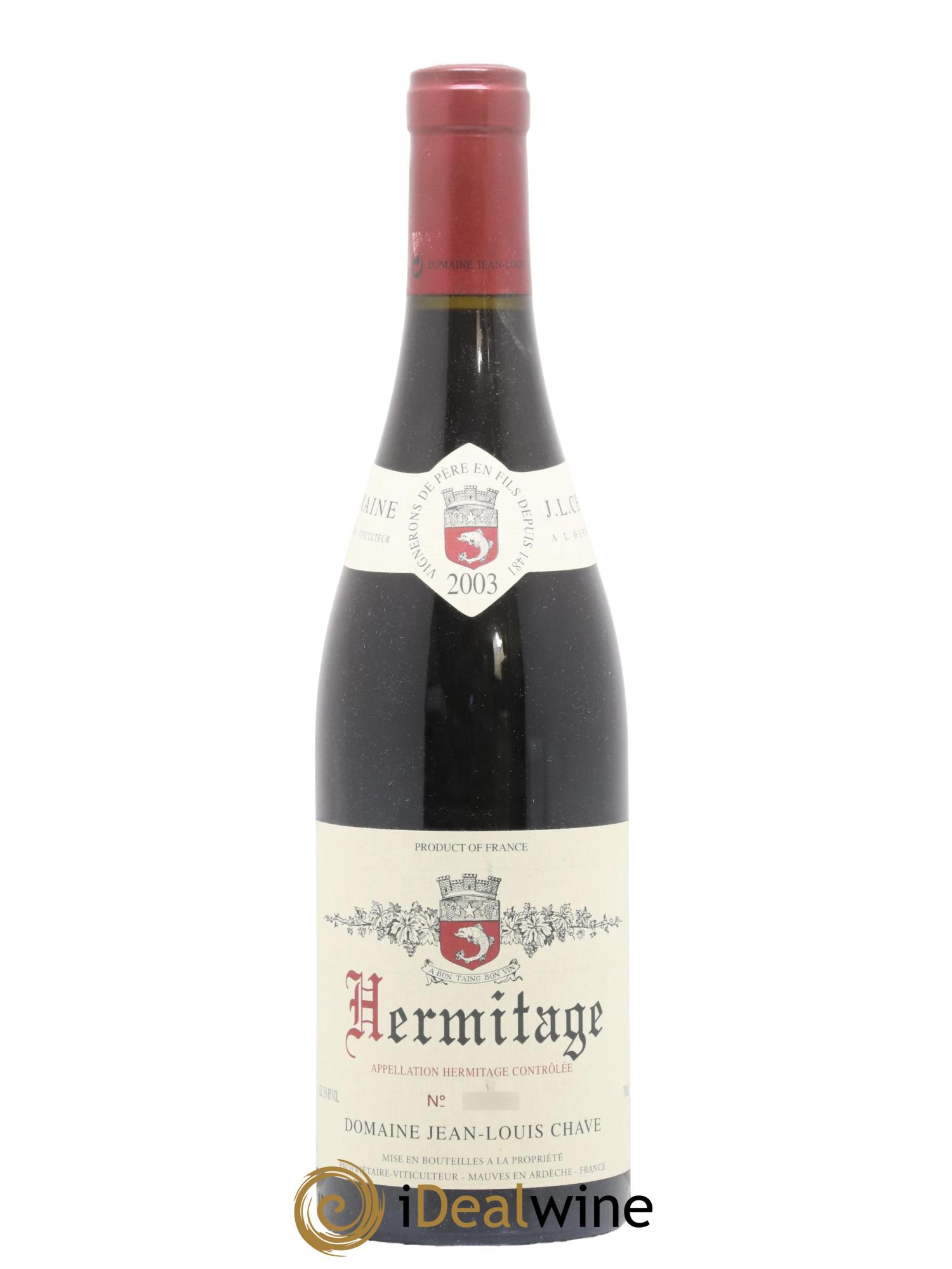 Hermitage Jean-Louis Chave 2003 - Lotto di 1 bottiglia - 0