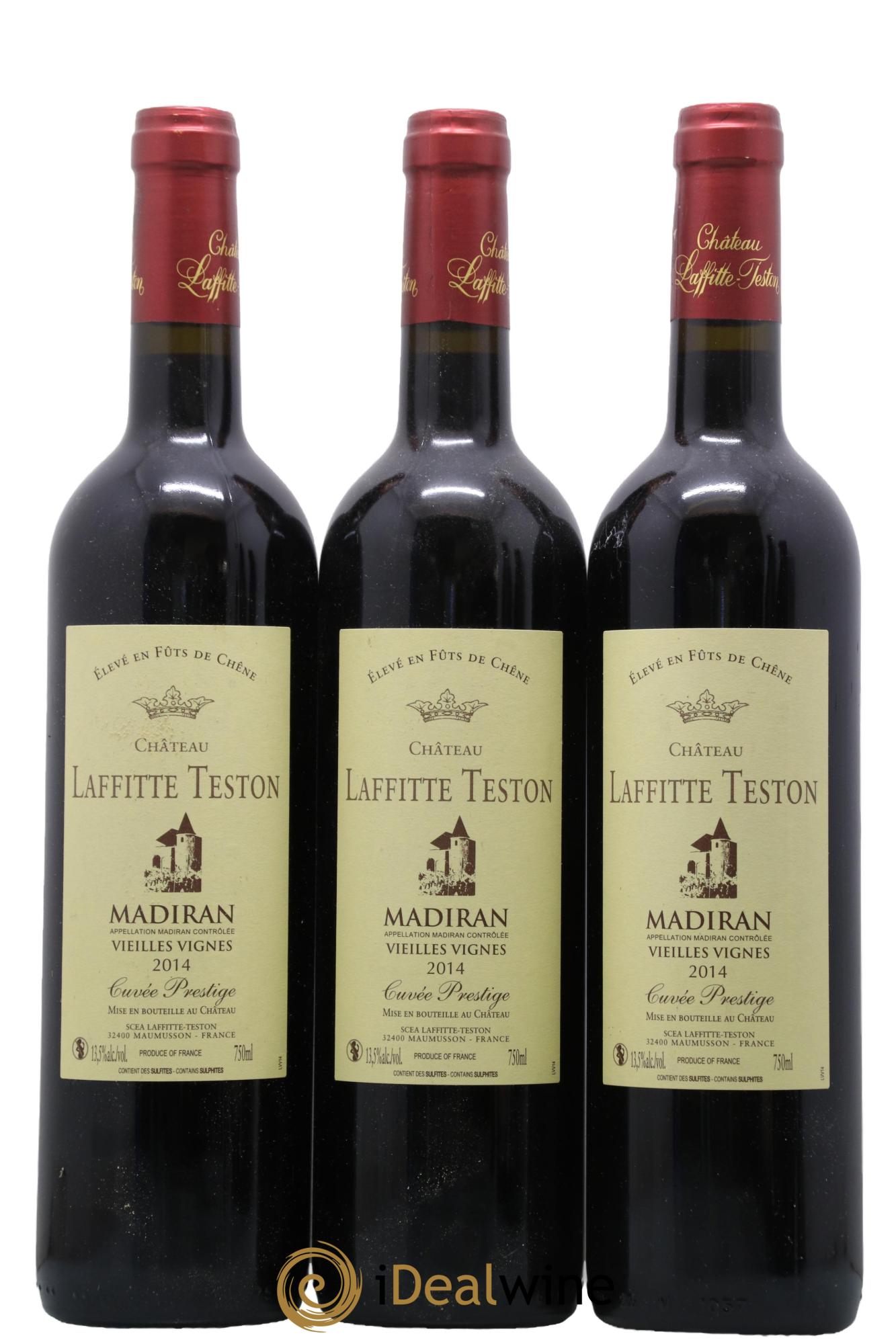 Madiran Vieilles Vignes Cuvée Prestige Château Laffitte Teston 2014 - Lot de 3 bouteilles - 0