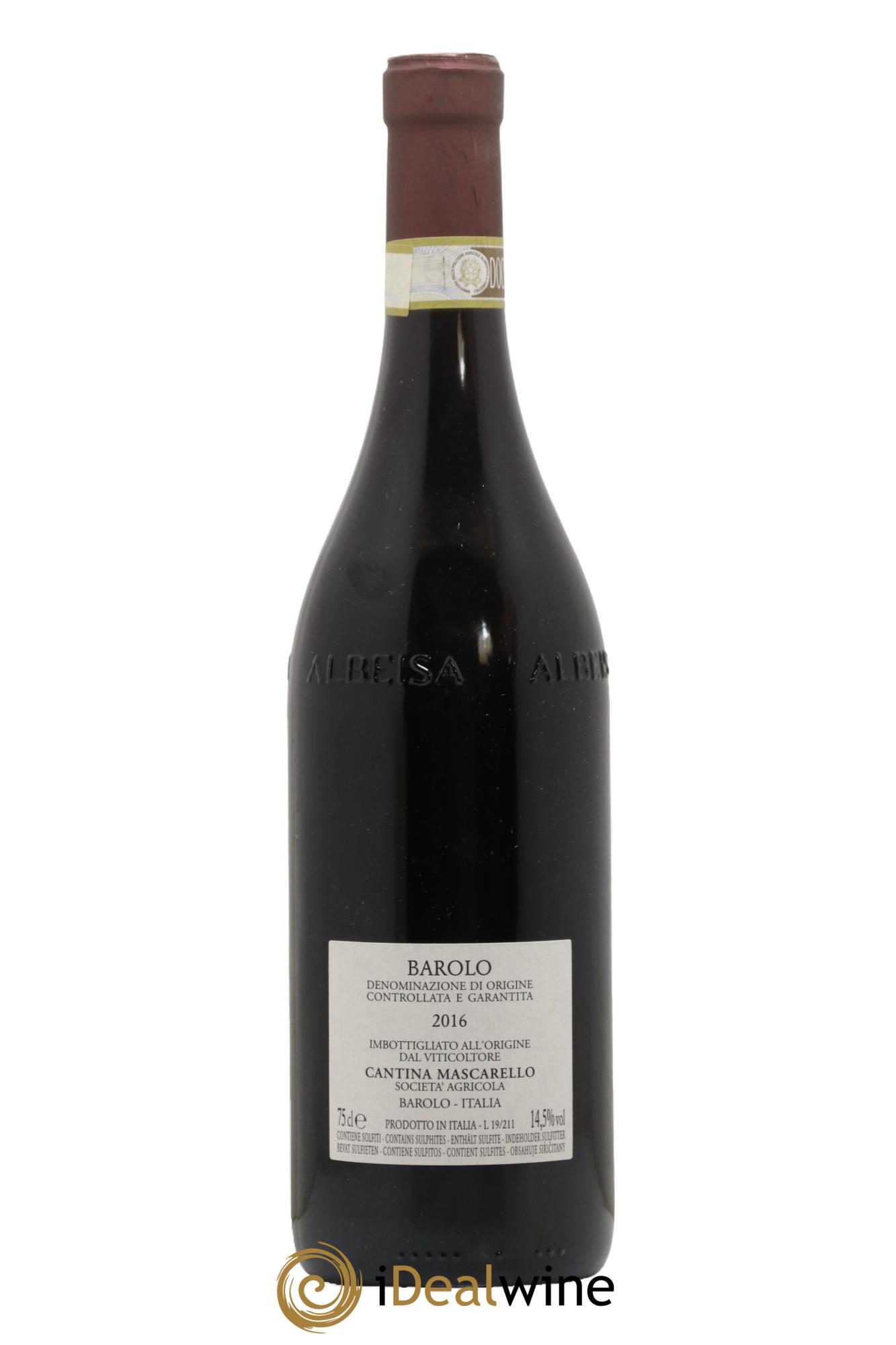 Barolo DOCG Bartolo Mascarello 2016 - Lot de 1 bouteille - 1