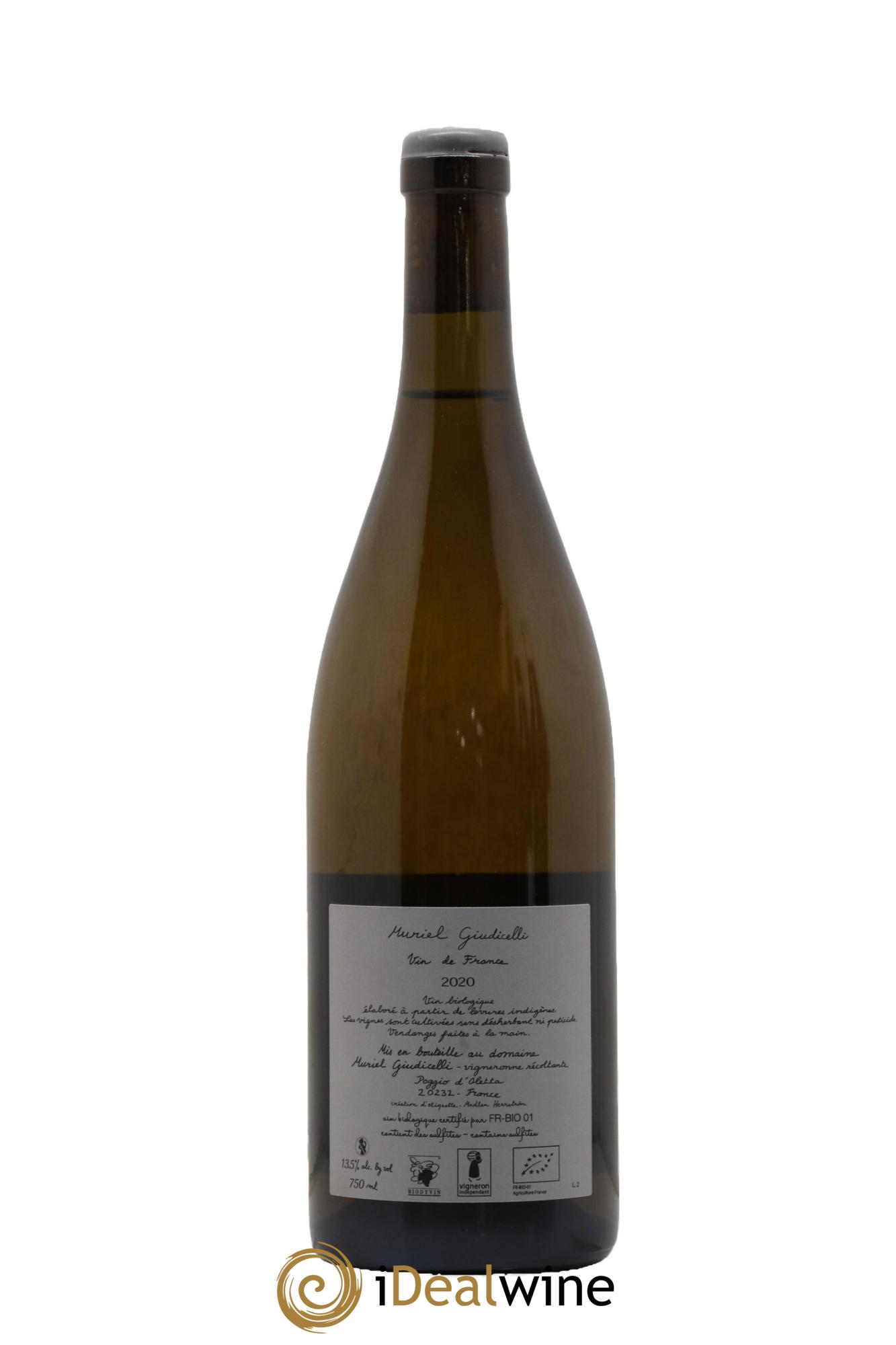 Vin de Corse Vin de France Blanc de Noir Domaine Guidicelli 2020 - Lot de 1 bouteille - 1