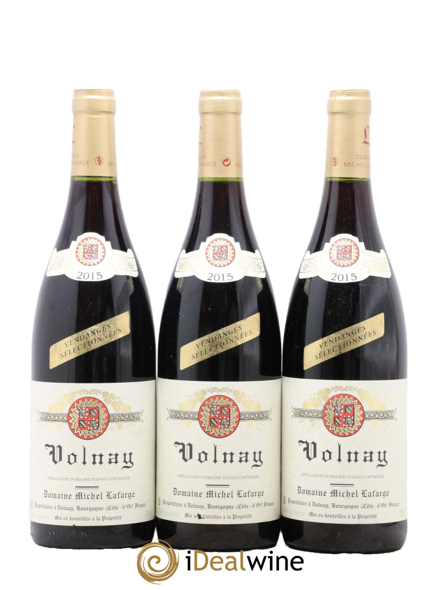 Volnay Vendanges sélectionnées  Lafarge (Domaine) 2015 - Lot of 3 bottles - 0